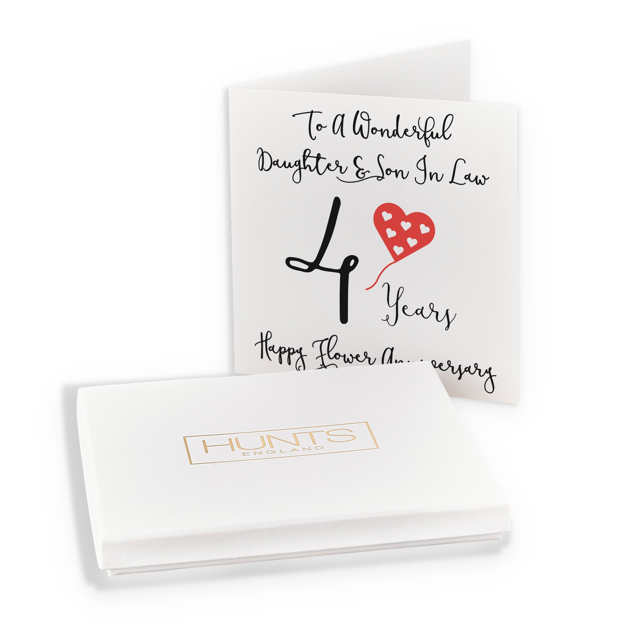 Boxed 4th Daughter And Son In Law Anniversary Card Love Heart - Default Title (B0D54BVS4H)