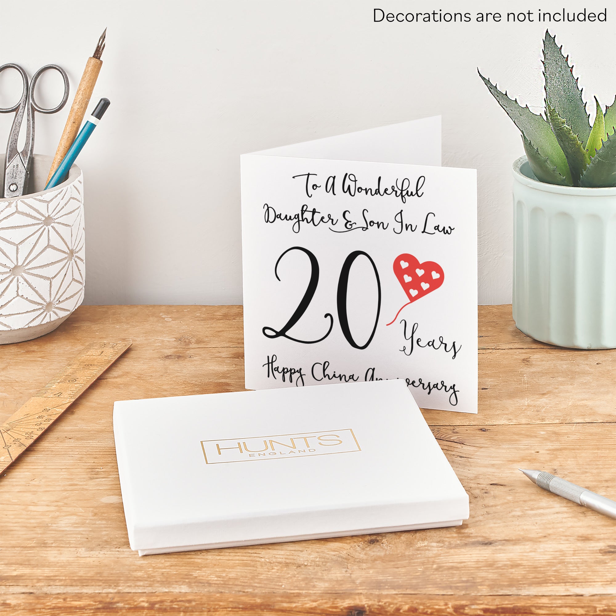 Boxed 20th Daughter And Son In Law Anniversary Card Love Heart - Default Title (B0D54C5WT5)