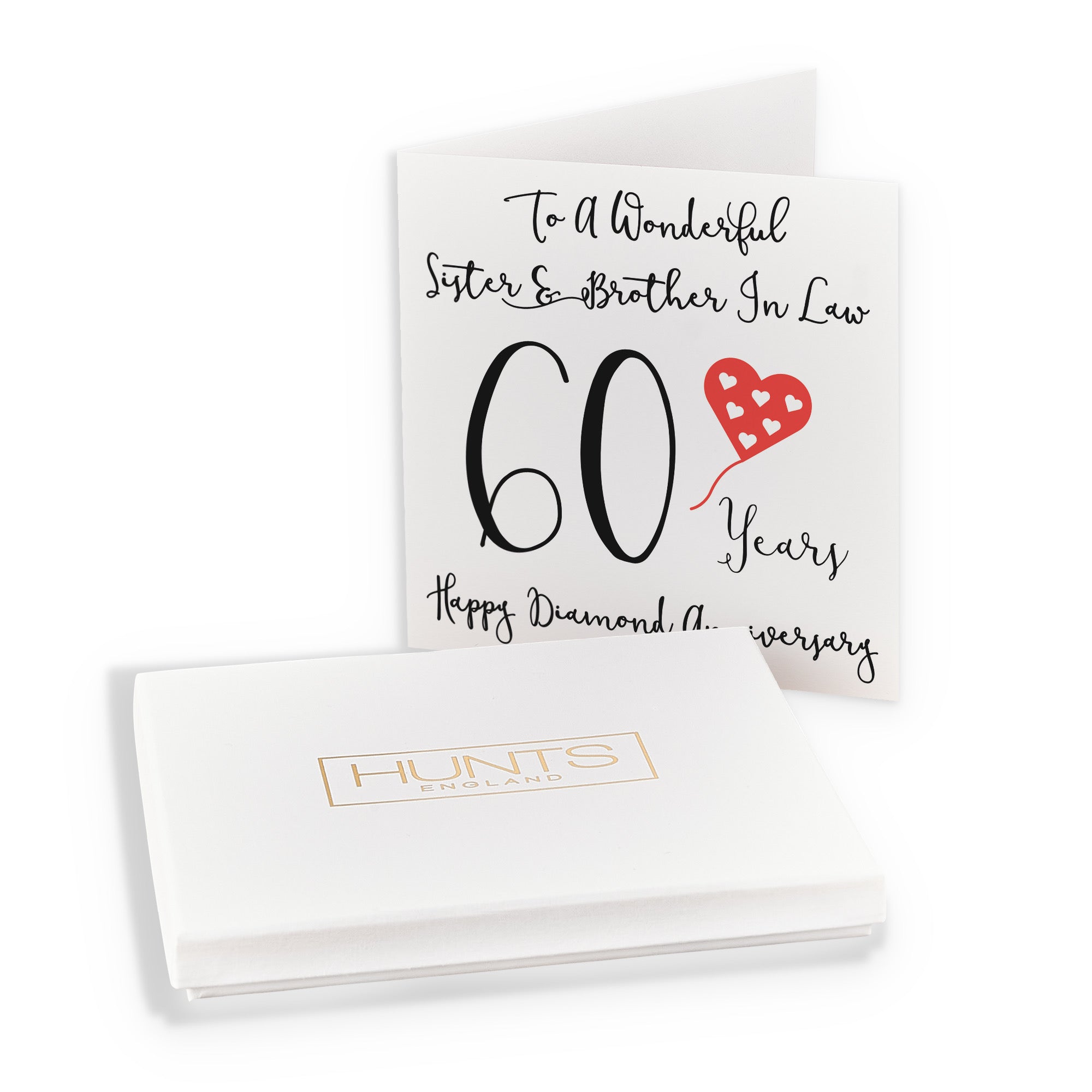 Boxed 60th Sister And Brother In Law Anniversary Card Love Heart - Default Title (B0D54CKNGX)