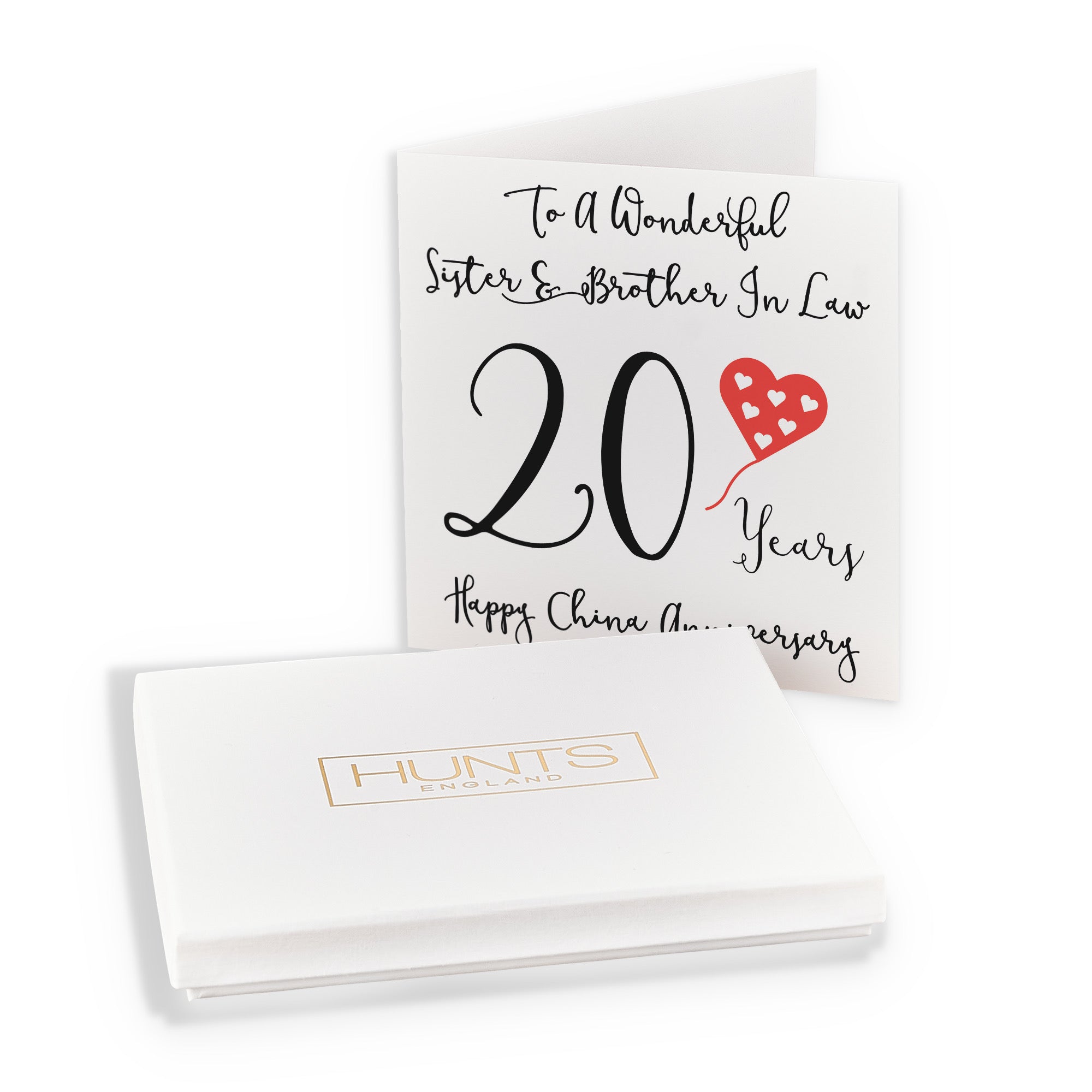 Boxed 20th Sister And Brother In Law Anniversary Card Love Heart - Default Title (B0D54D7LF8)