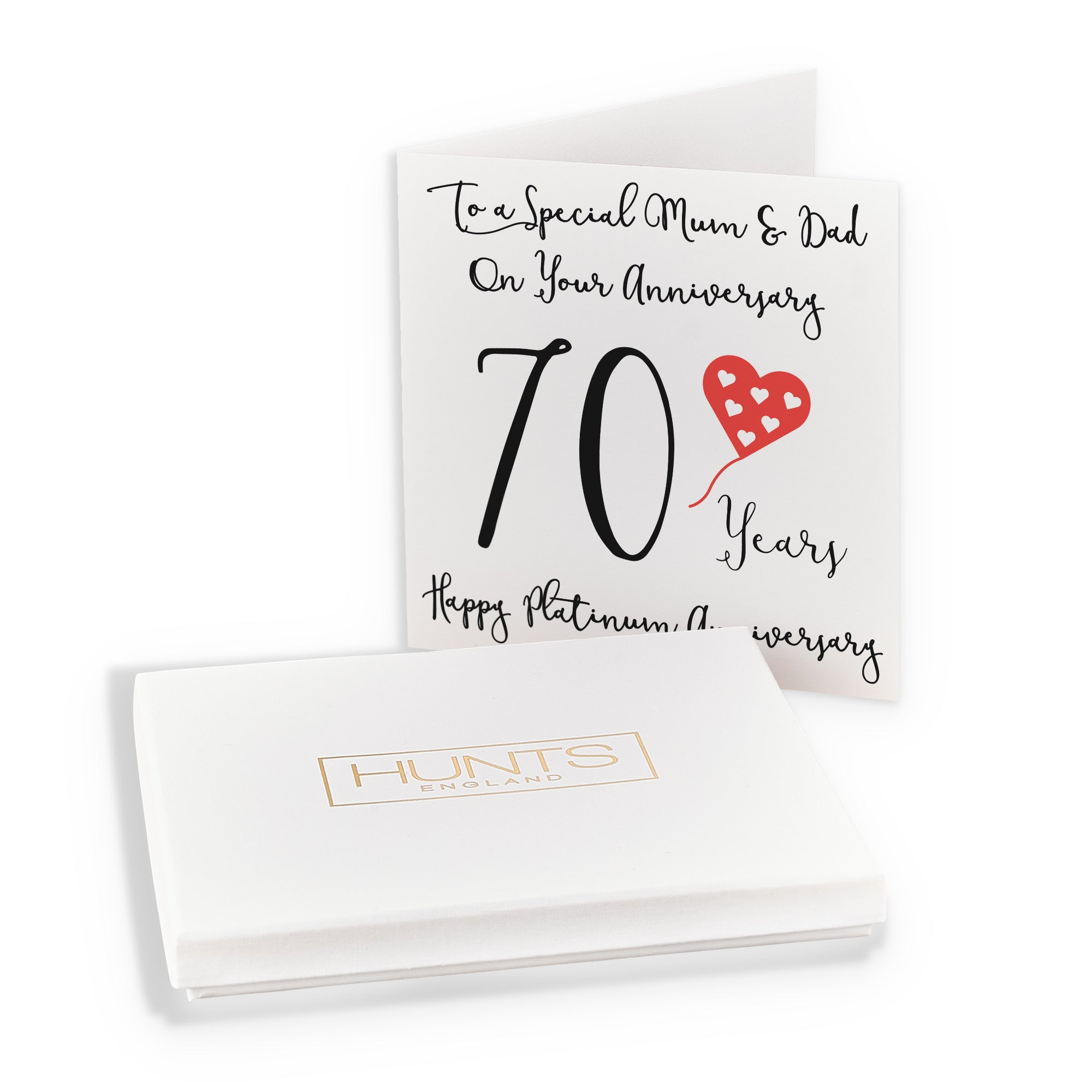 Boxed 70th Mum And Dad Anniversary Card Love Heart - Default Title (B0D54DT6SS)