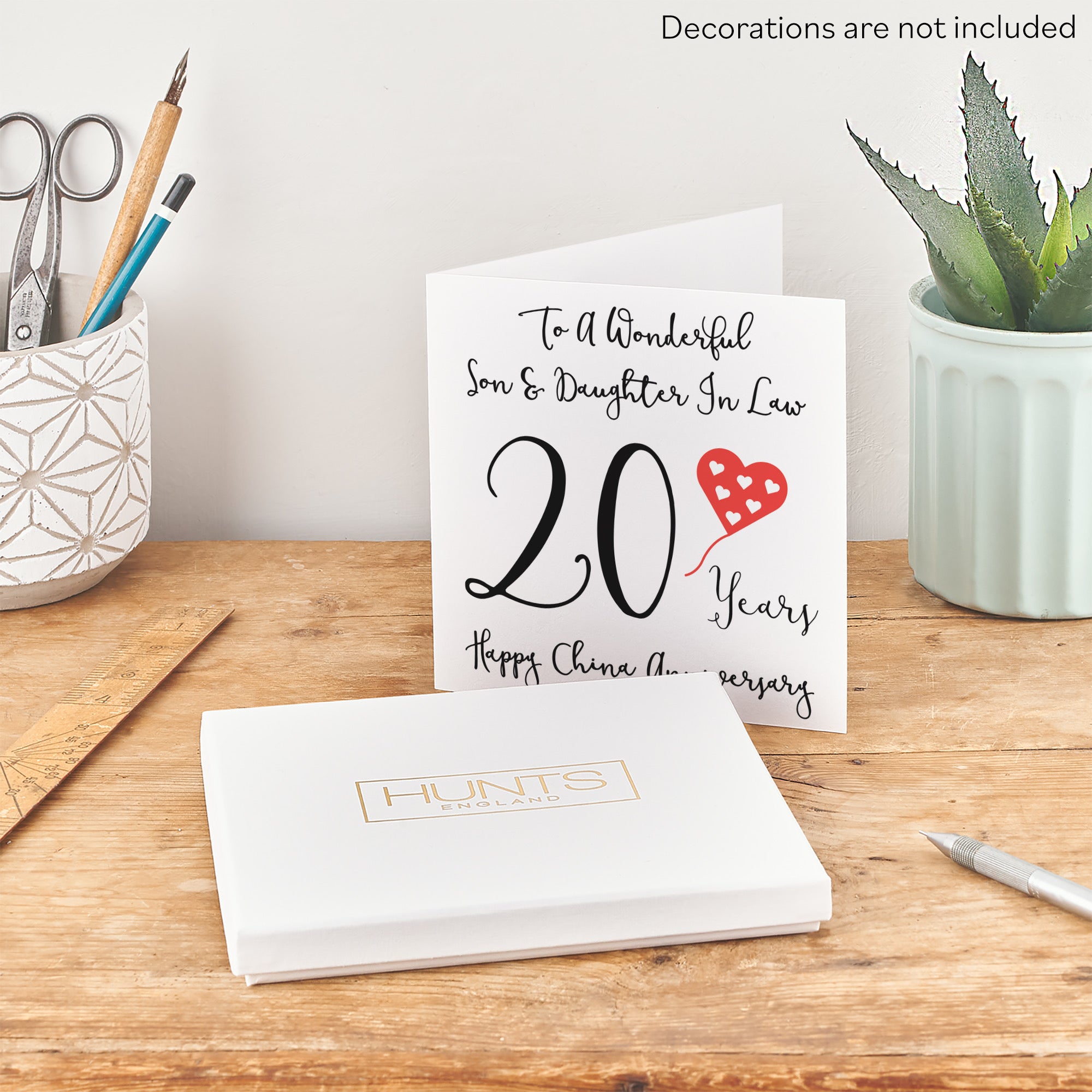 Boxed 20th Son And Daughter In Law Anniversary Card Love Heart - Default Title (B0D54DXYR1)