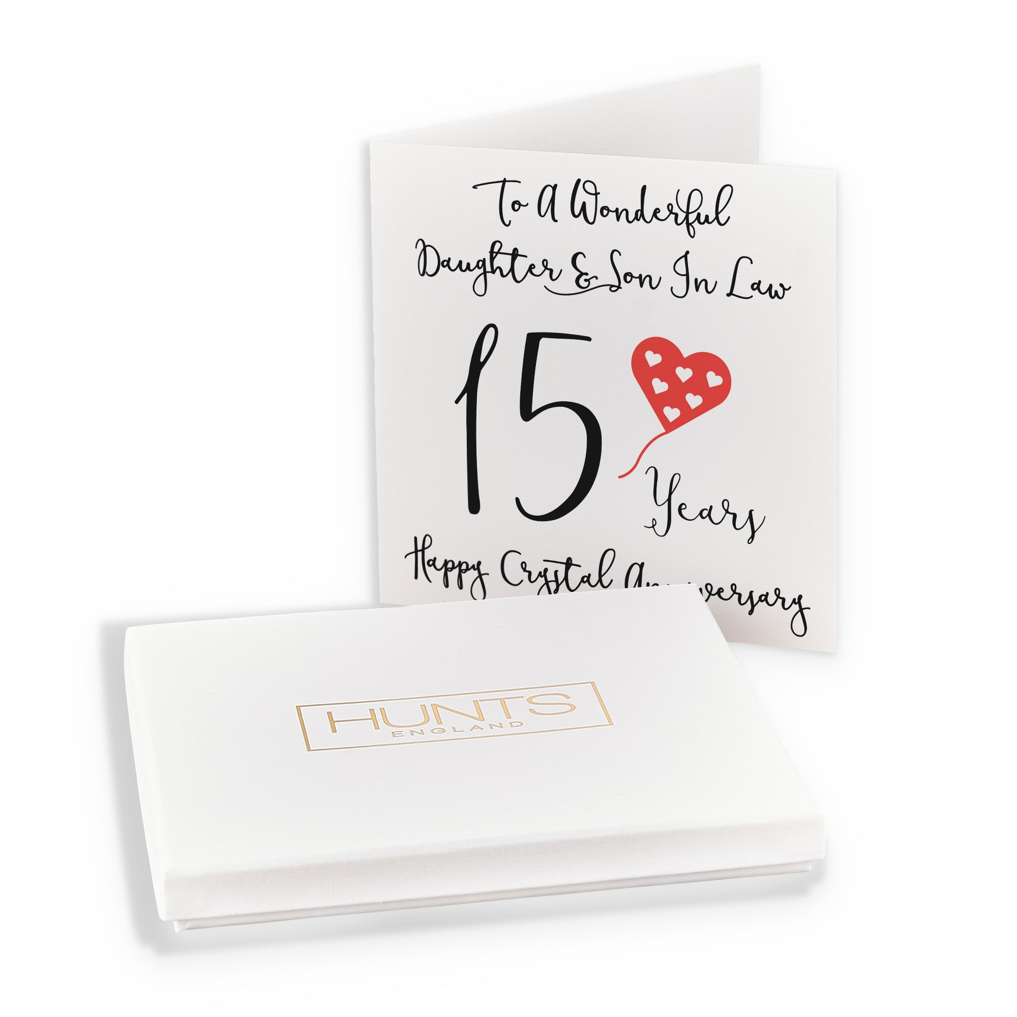 Boxed 15th Daughter And Son In Law Anniversary Card Love Heart - Default Title (B0D54DYBLT)