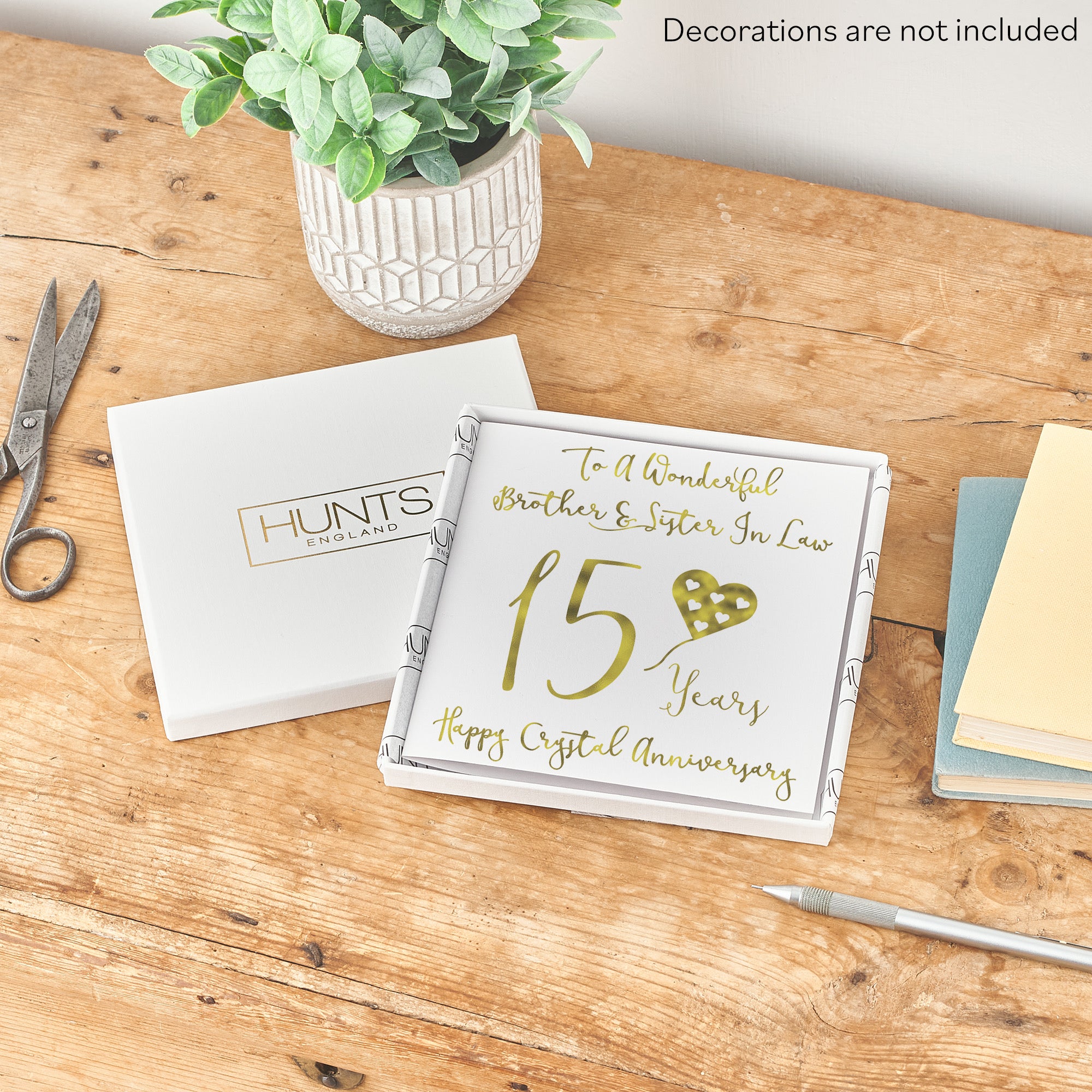 Boxed 15th Brother And Sister In Law Anniversary Card Milano - Default Title (B0D58FZY7K)