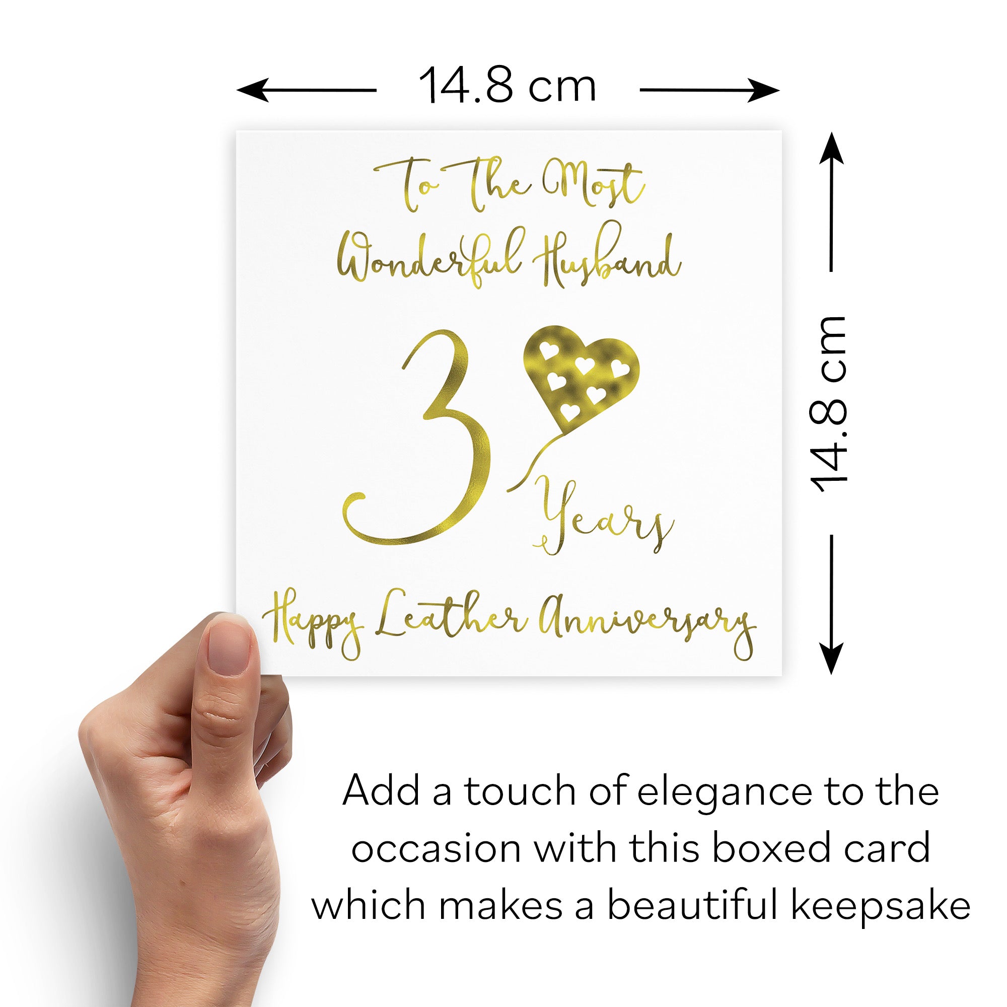 Boxed 3rd Husband Anniversary Card Milano - Default Title (B0D58G3JQR)