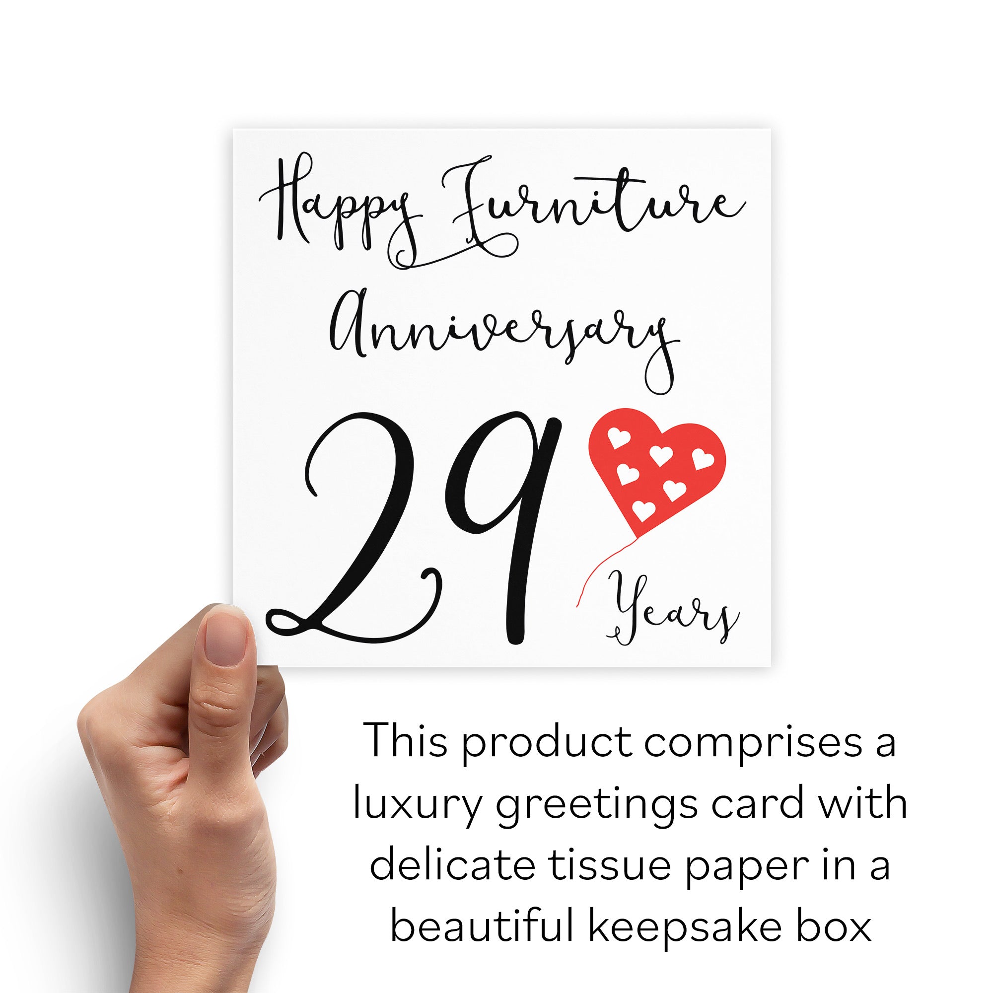 Boxed 29th Anniversary Card Red Heart - Default Title (B0D58GGR3Q)