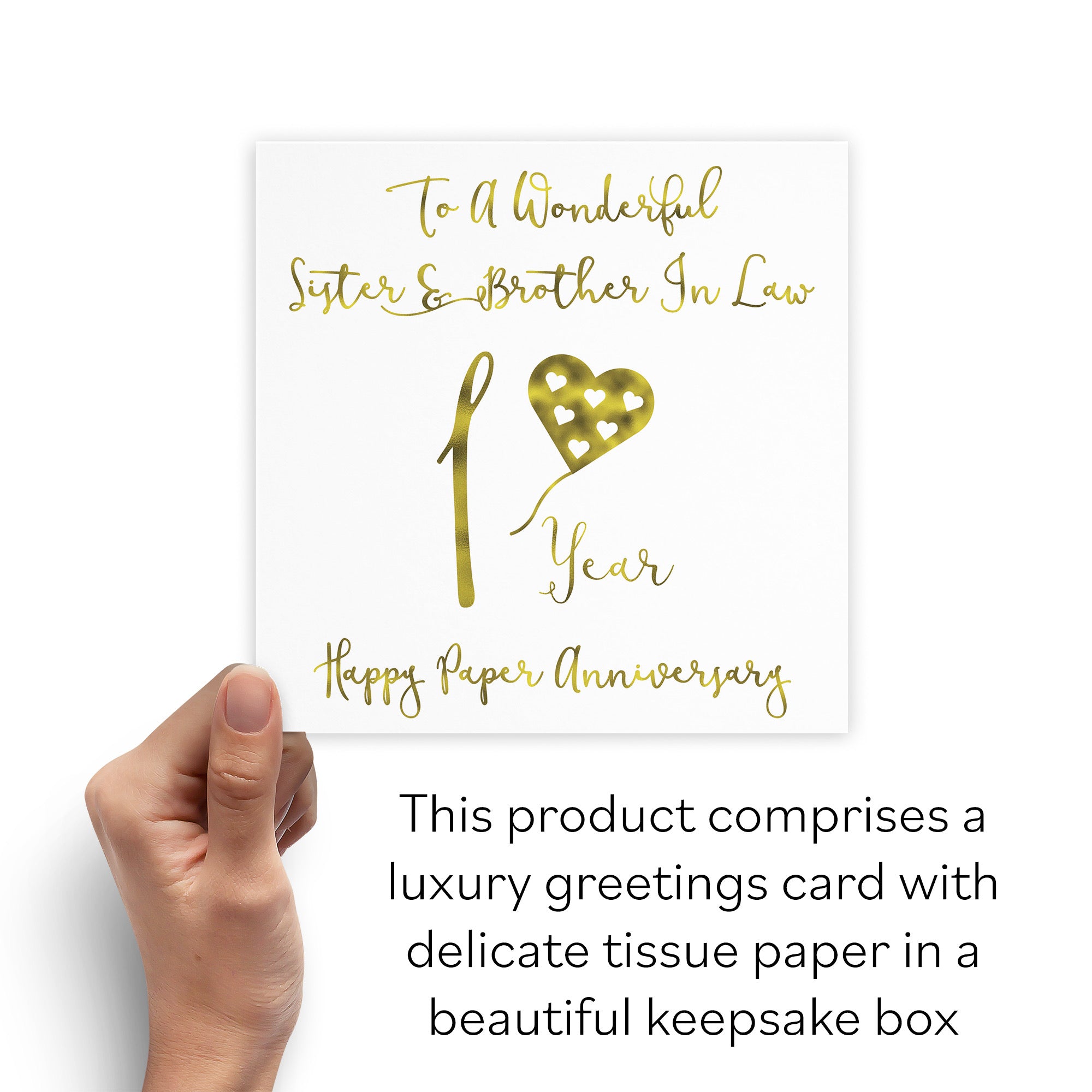 Boxed 1st Sister And Brother In Law Anniversary Card Milano - Default Title (B0D58GS71V)