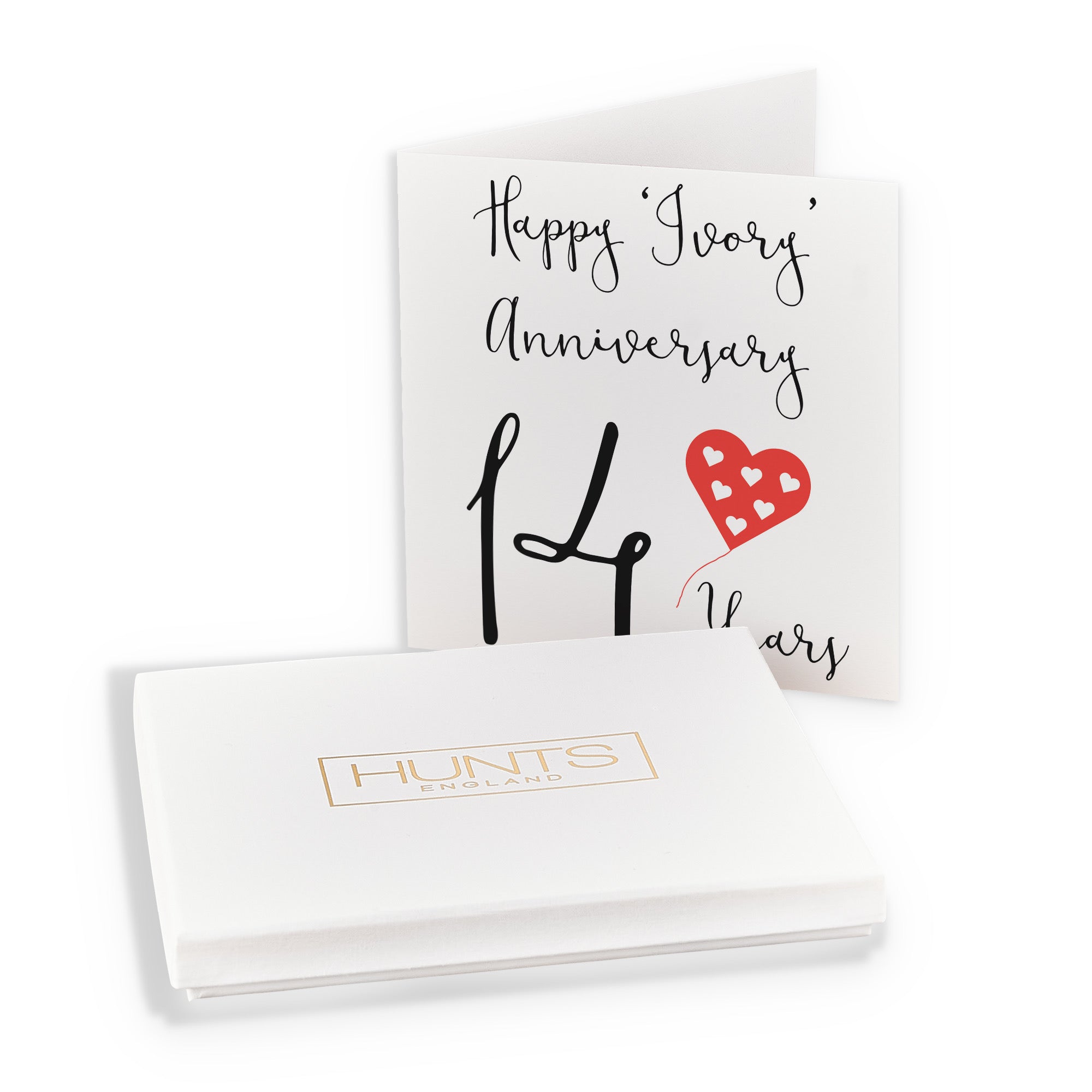 Boxed 14th Anniversary Card Red Heart - Default Title (B0D58GSJ61)