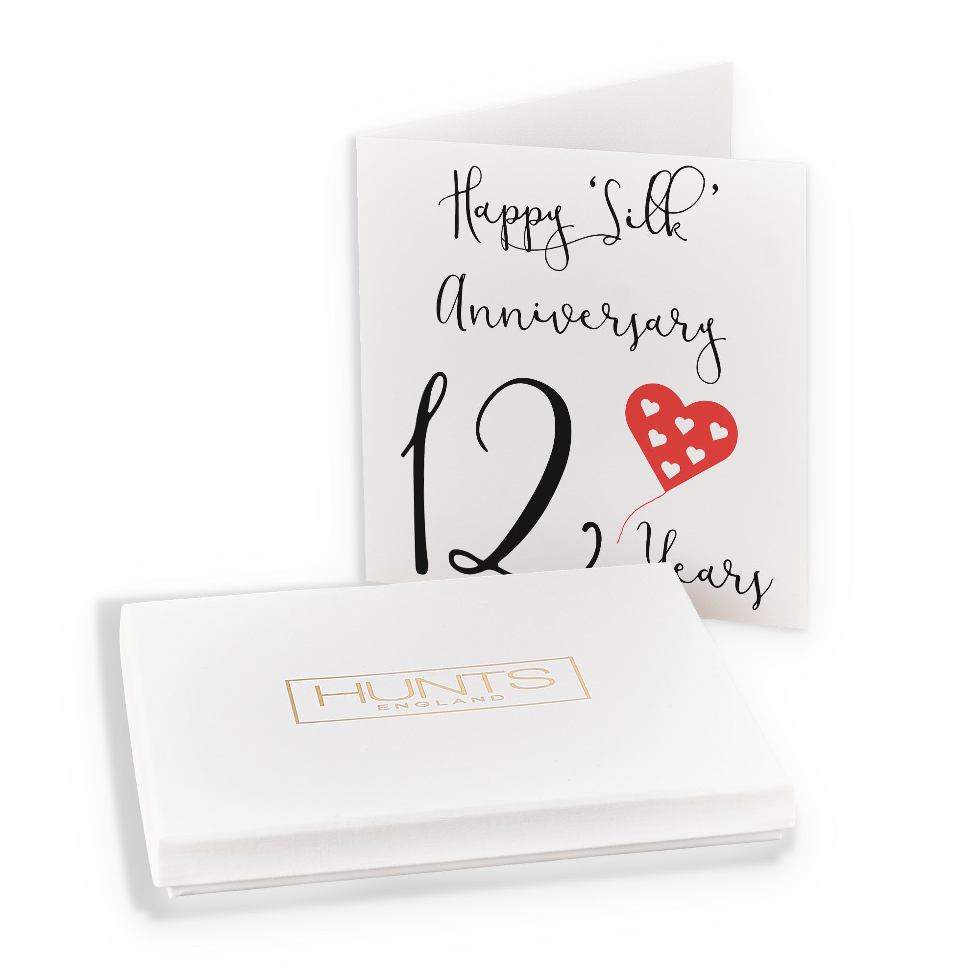 Boxed 12th Anniversary Card Red Heart - Default Title (B0D58GYLHH)