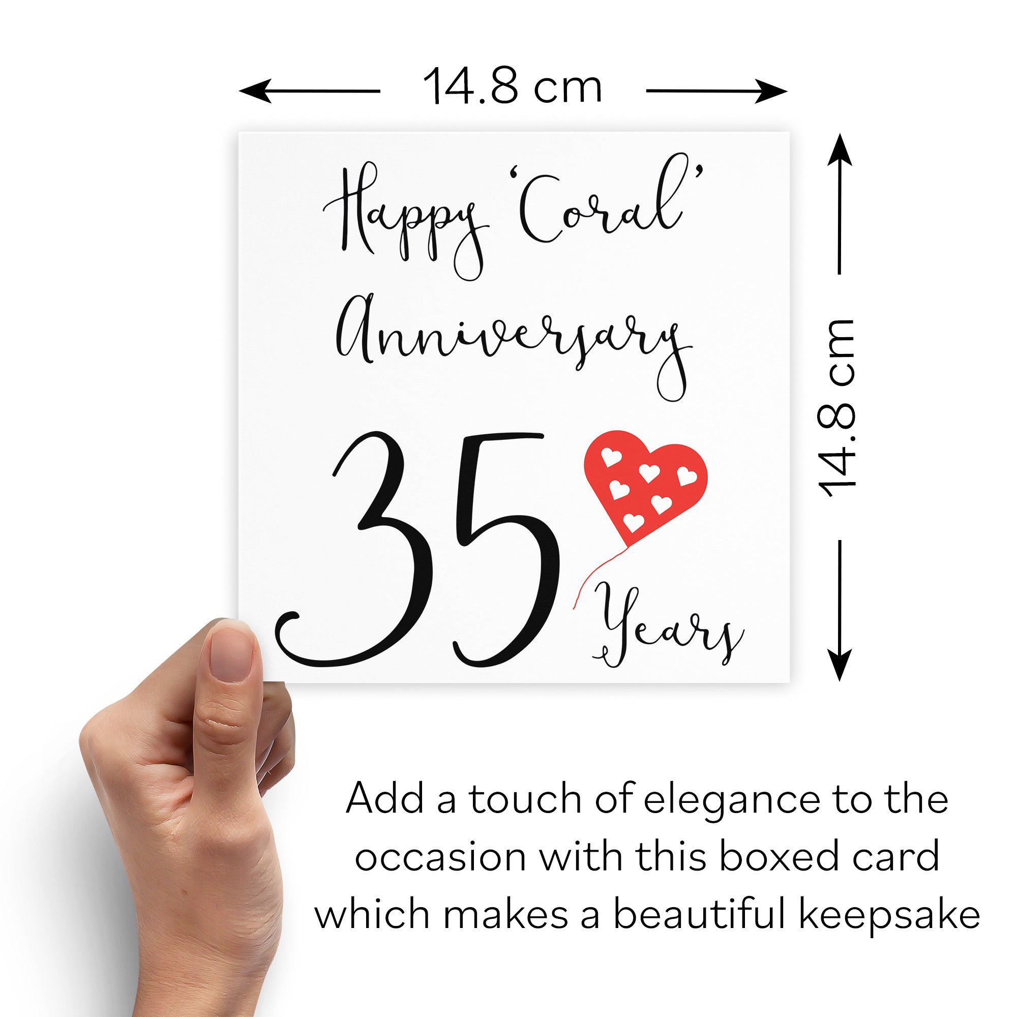 Boxed 35th Anniversary Card Red Heart - Default Title (B0D58H1VGY)