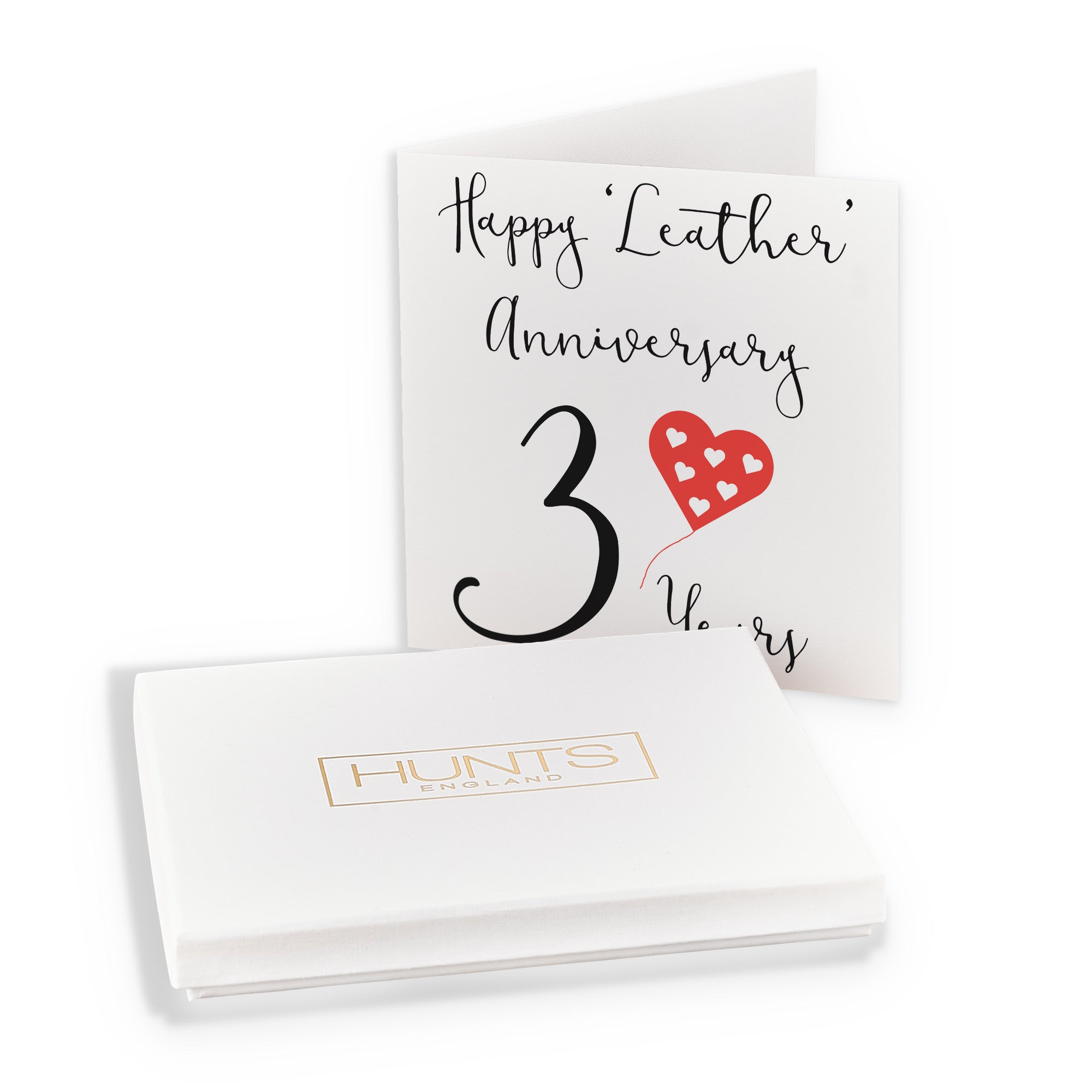 Boxed 3rd Anniversary Card Red Heart - Default Title (B0D58H34TY)