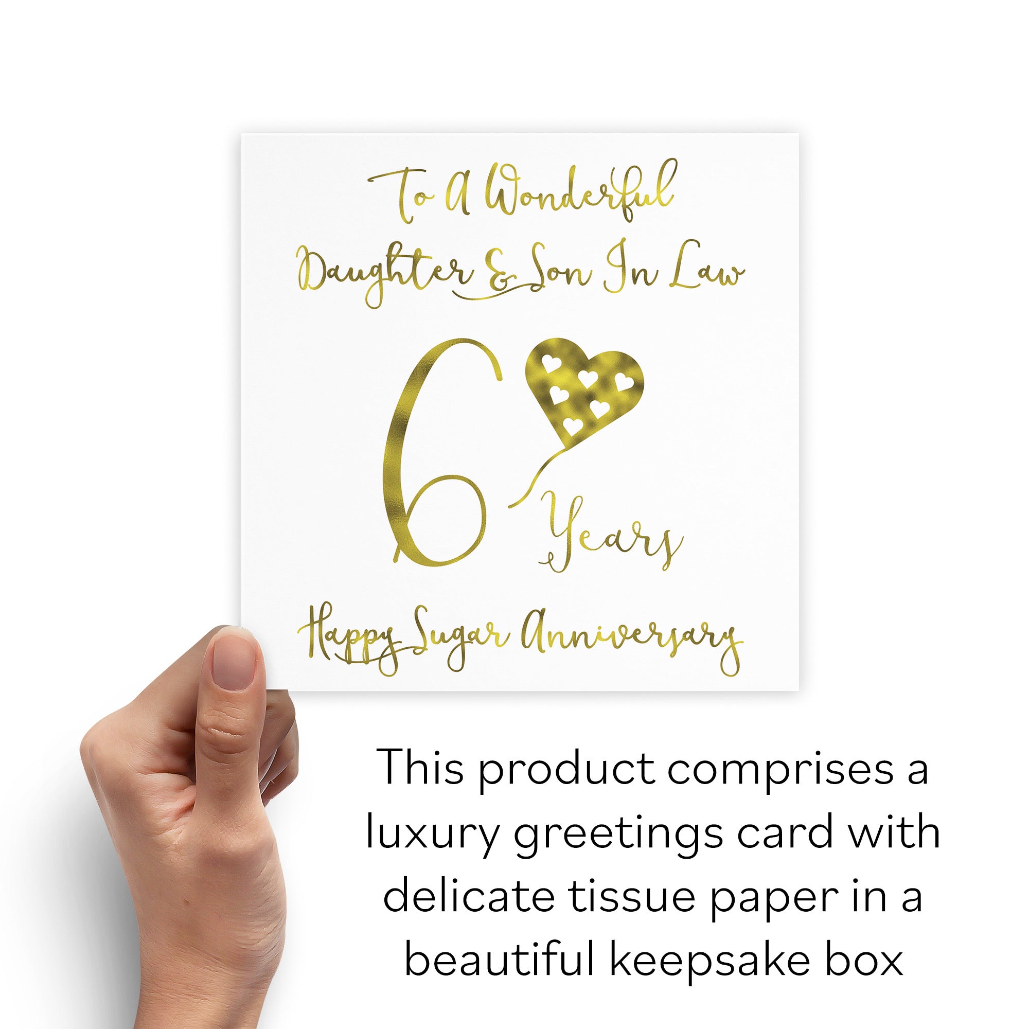 Boxed 6th Daughter And Son In Law Anniversary Card Milano - Default Title (B0D58H3C2R)