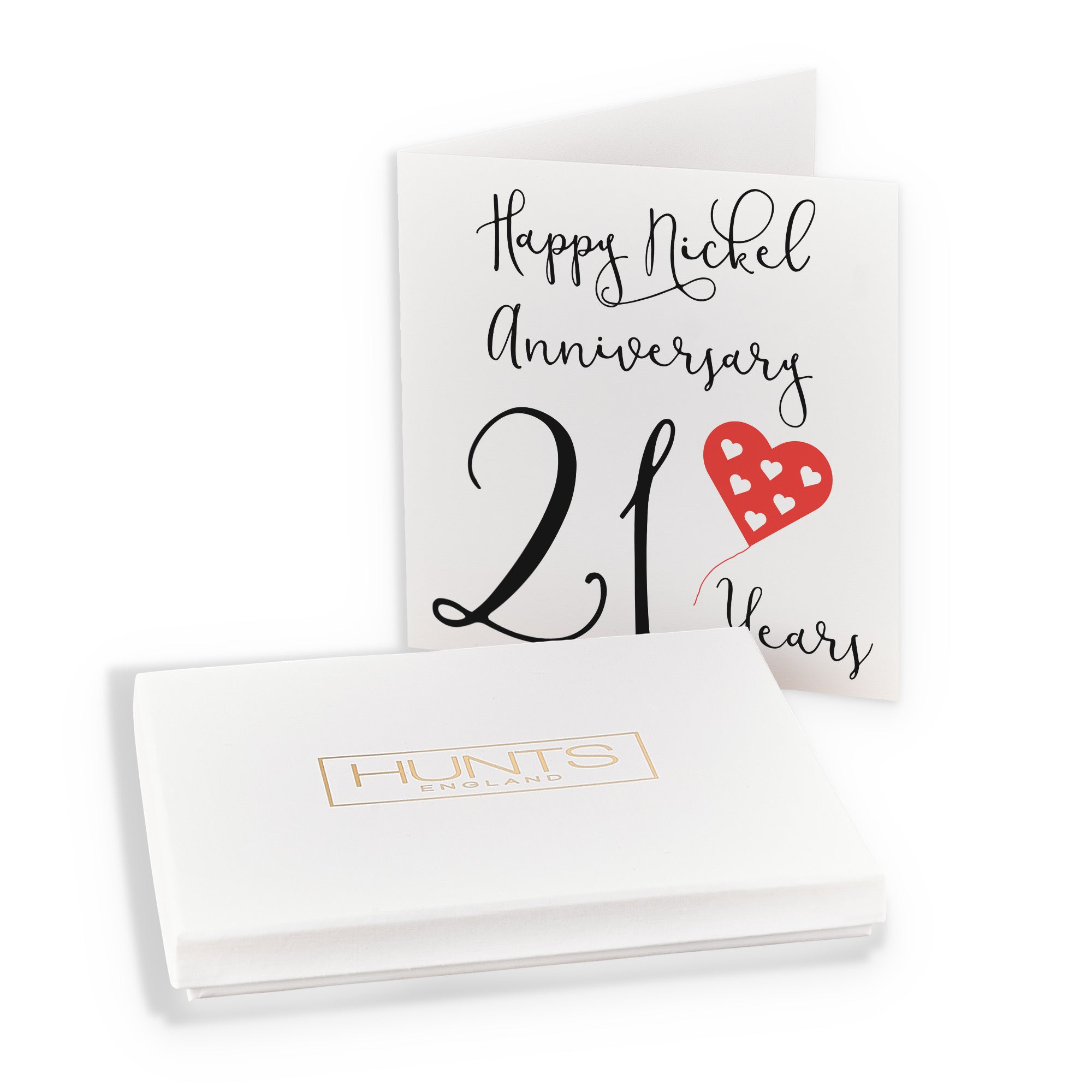 Boxed 21st Anniversary Card Red Heart - Default Title (B0D58H55PF)