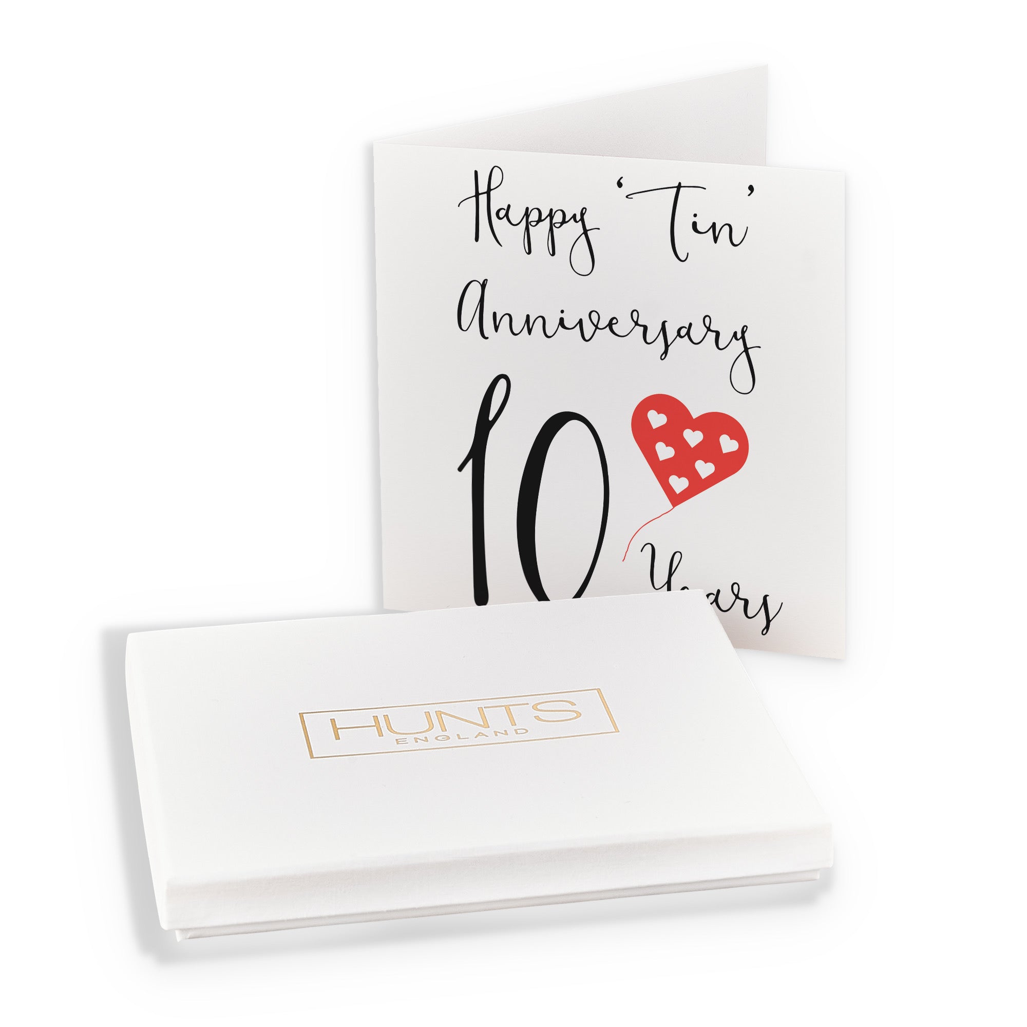 Boxed 10th Anniversary Card Red Heart - Default Title (B0D58H5JDB)