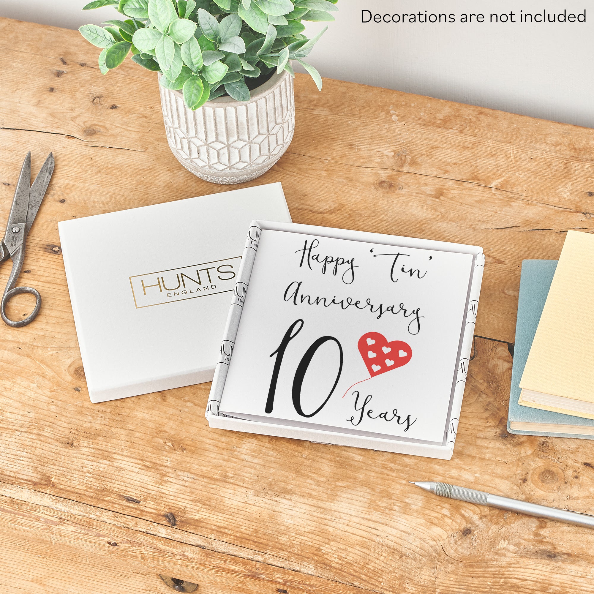 Boxed 10th Anniversary Card Red Heart - Default Title (B0D58H5JDB)