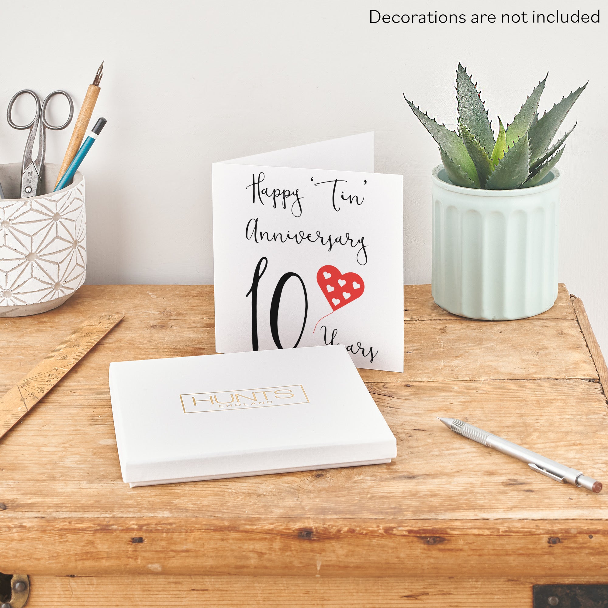 Boxed 10th Anniversary Card Red Heart - Default Title (B0D58H5JDB)