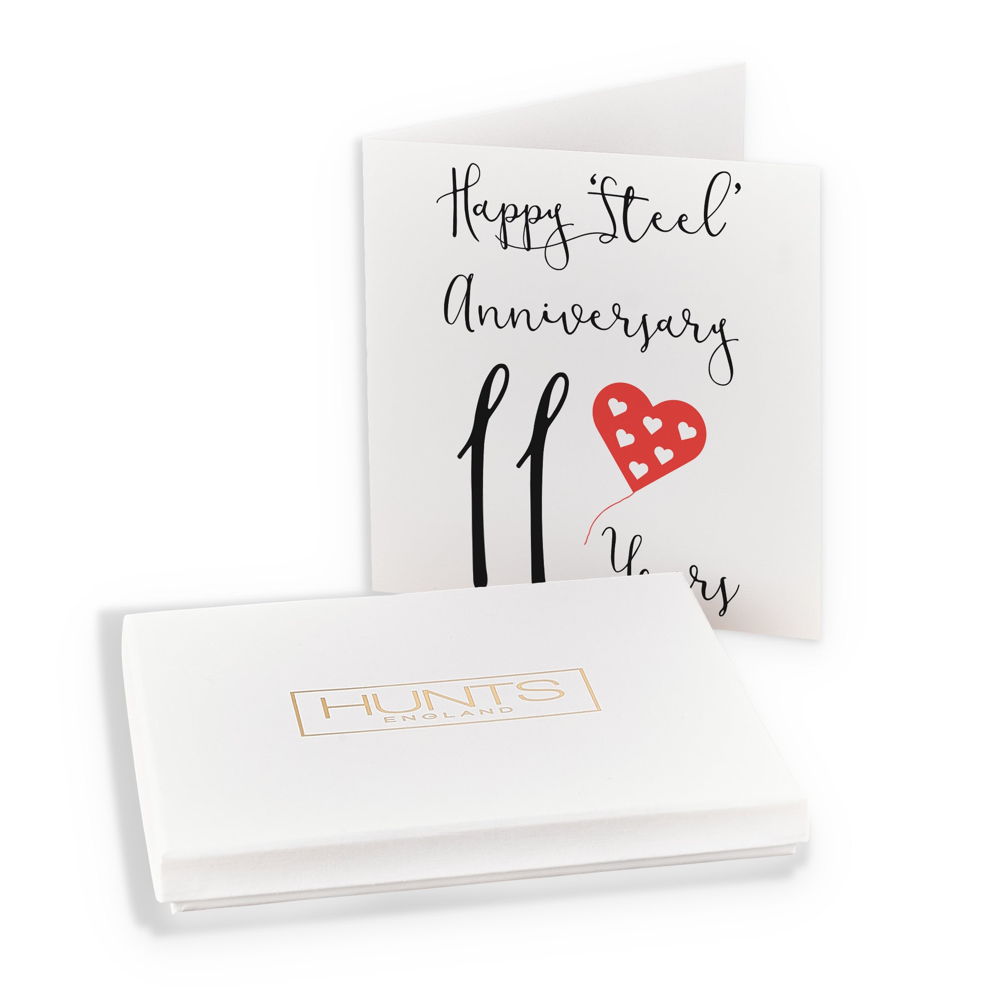 Boxed 11th Anniversary Card Red Heart - Default Title (B0D58H5W4B)