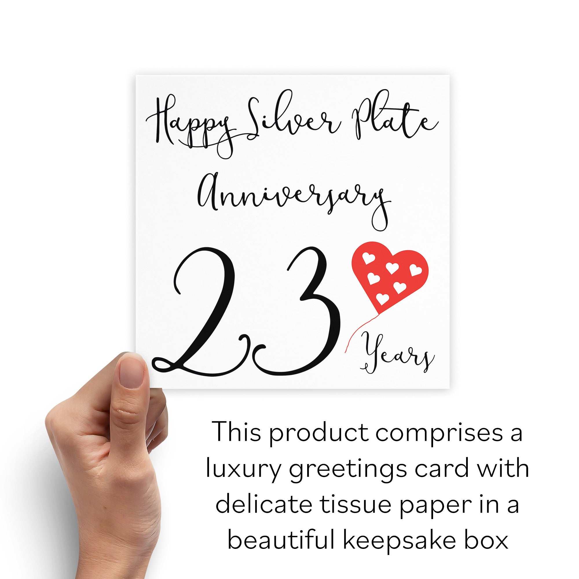 Boxed 23rd Anniversary Card Red Heart - Default Title (B0D58H62N1)