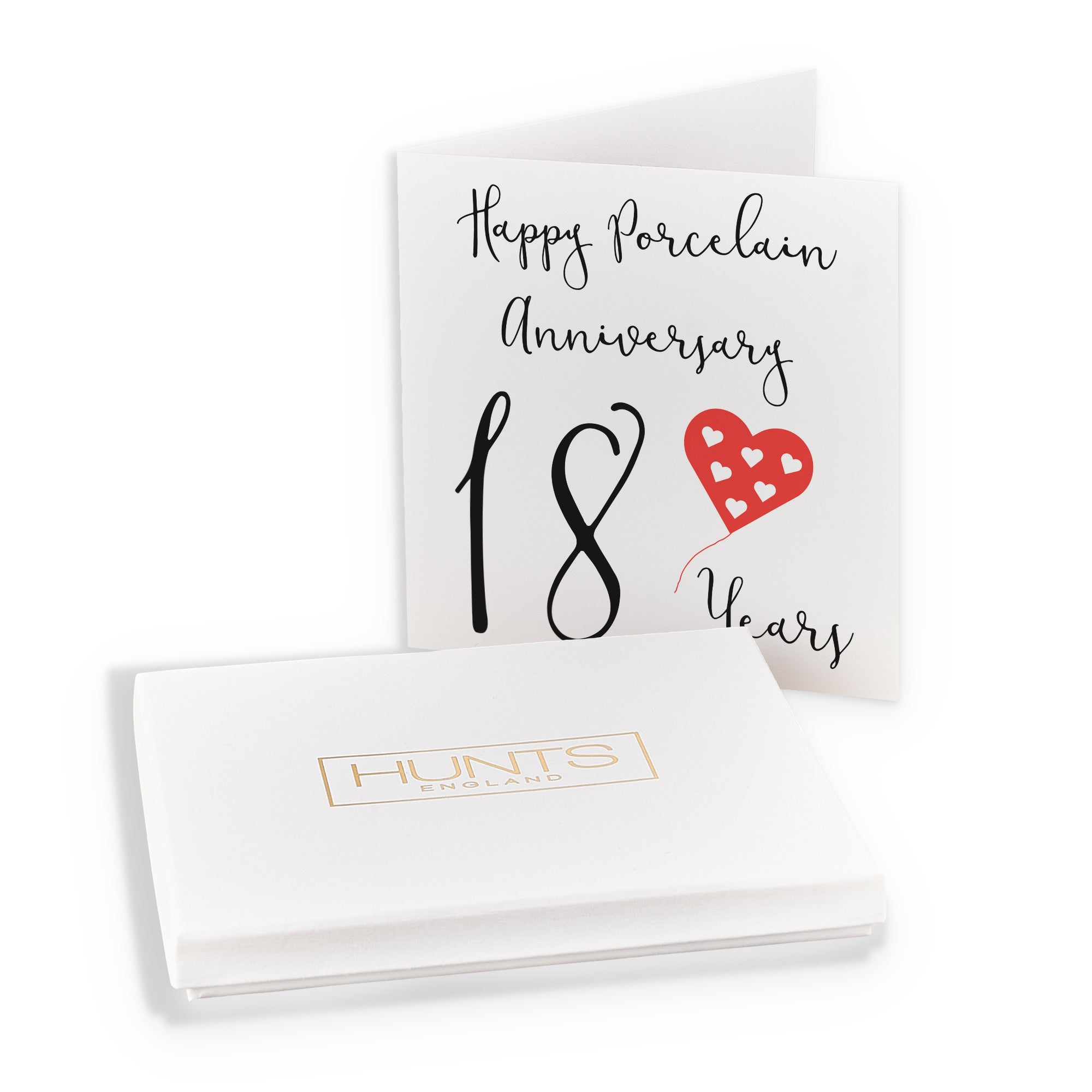 Boxed 18th Porcelain Anniversary Card Red Heart - Default Title (B0D58H62Z2)