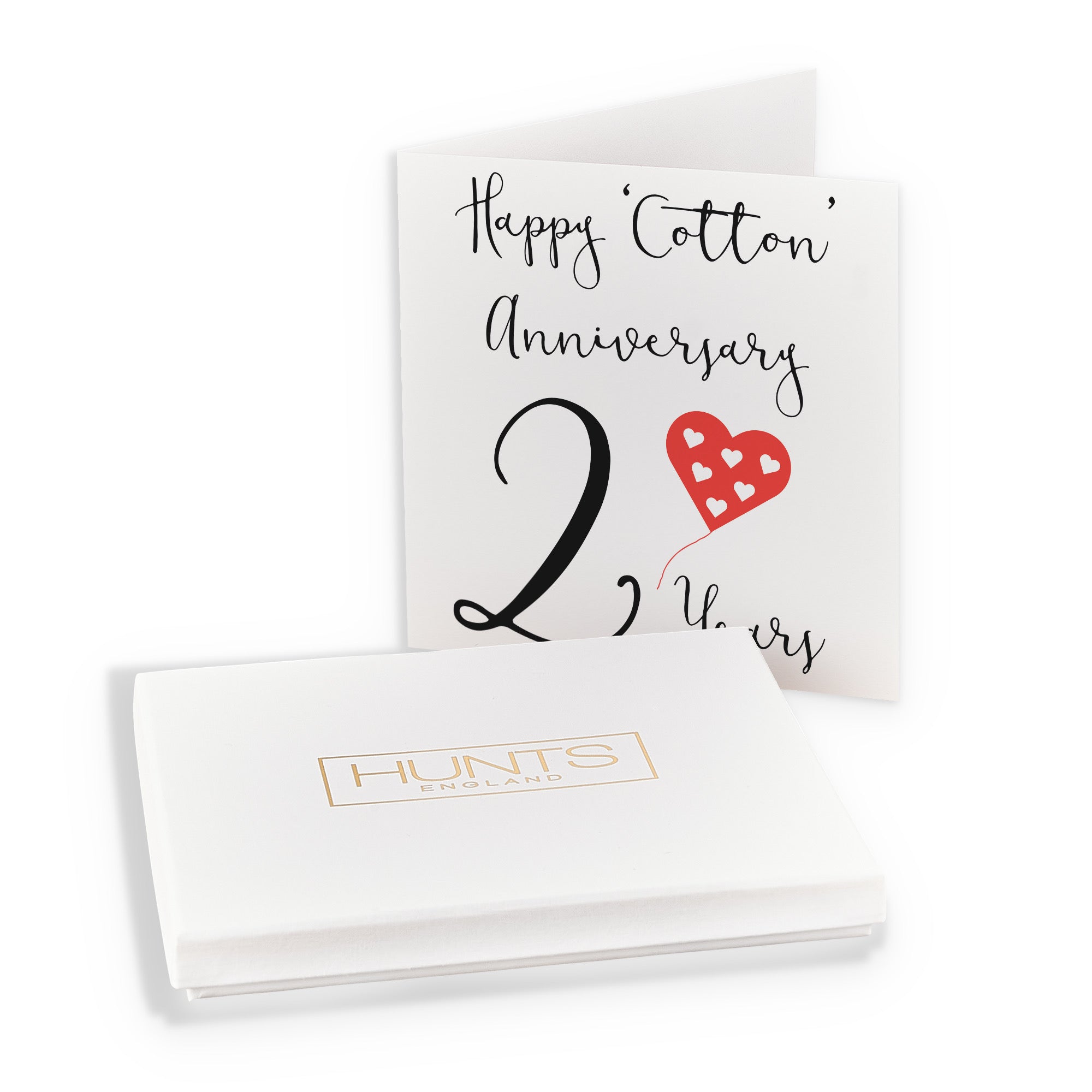 Boxed 2nd Anniversary Card Red Heart - Default Title (B0D58H67NF)