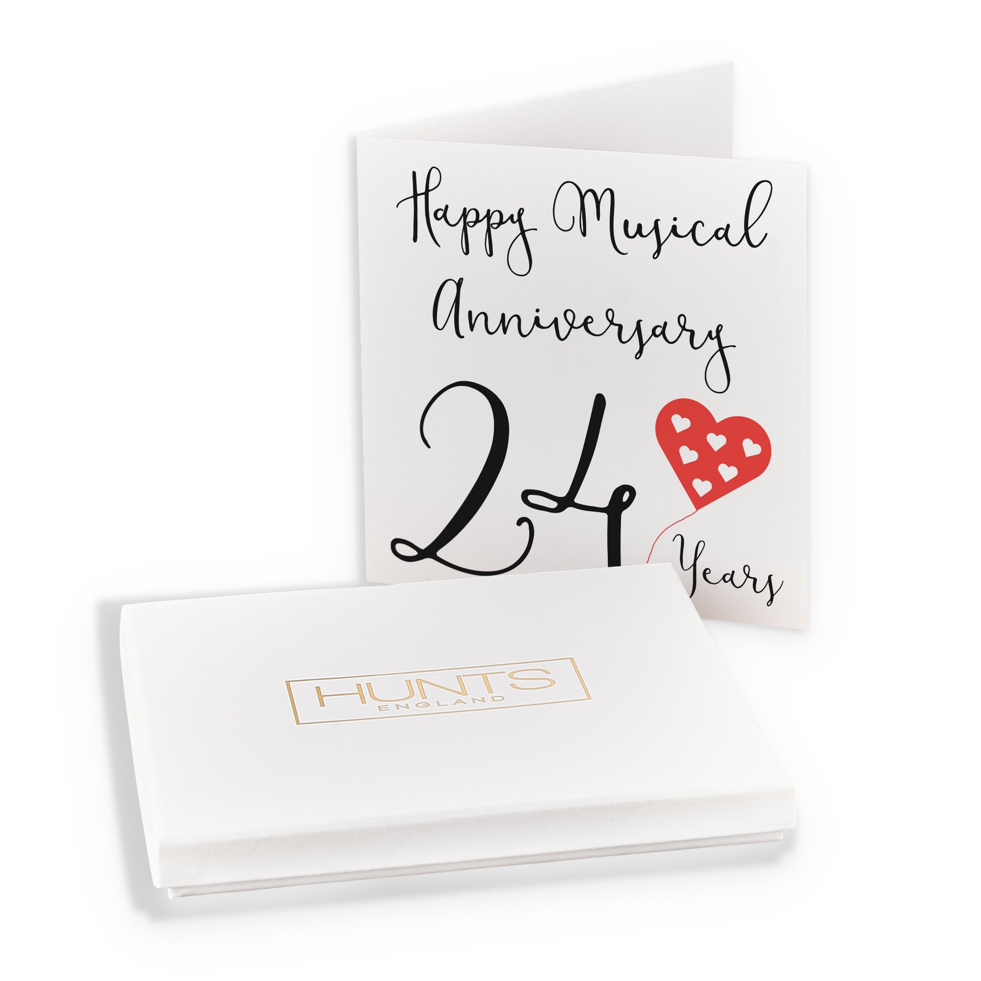 Boxed 24th Anniversary Card Red Heart - Default Title (B0D58H9PGC)