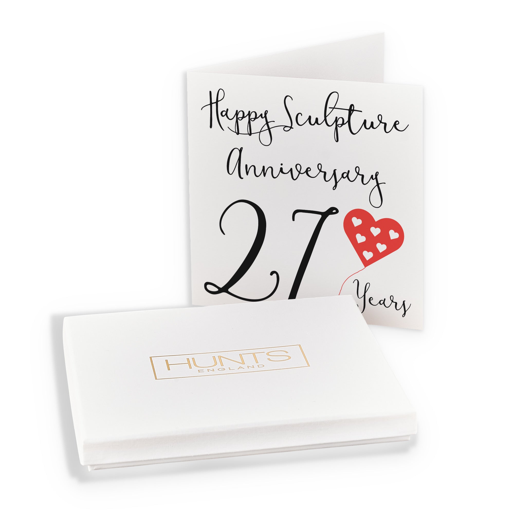 Boxed 27th Anniversary Card Red Heart - Default Title (B0D58HBWDC)