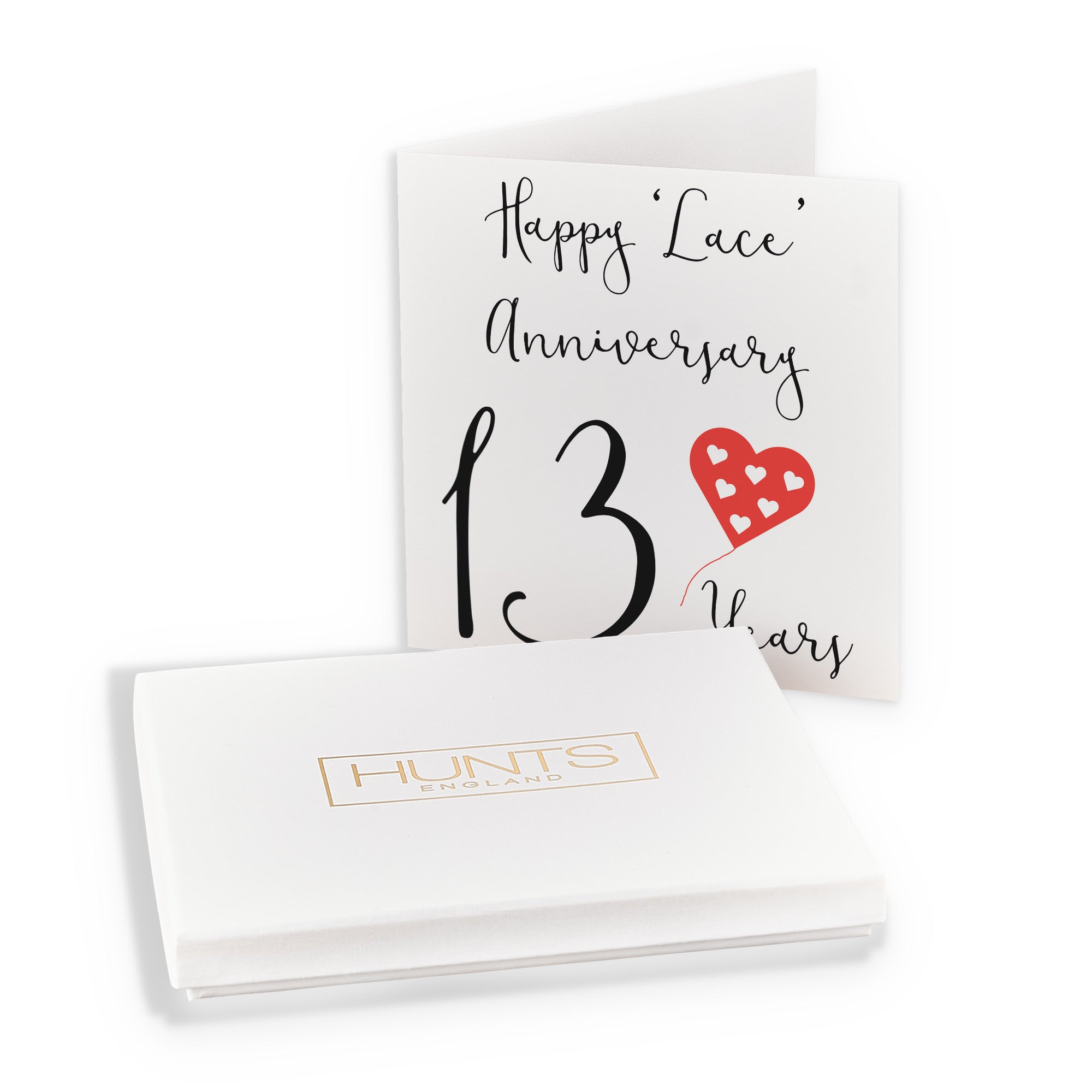 Boxed 13th Anniversary Card Red Heart - Default Title (B0D58HCP55)