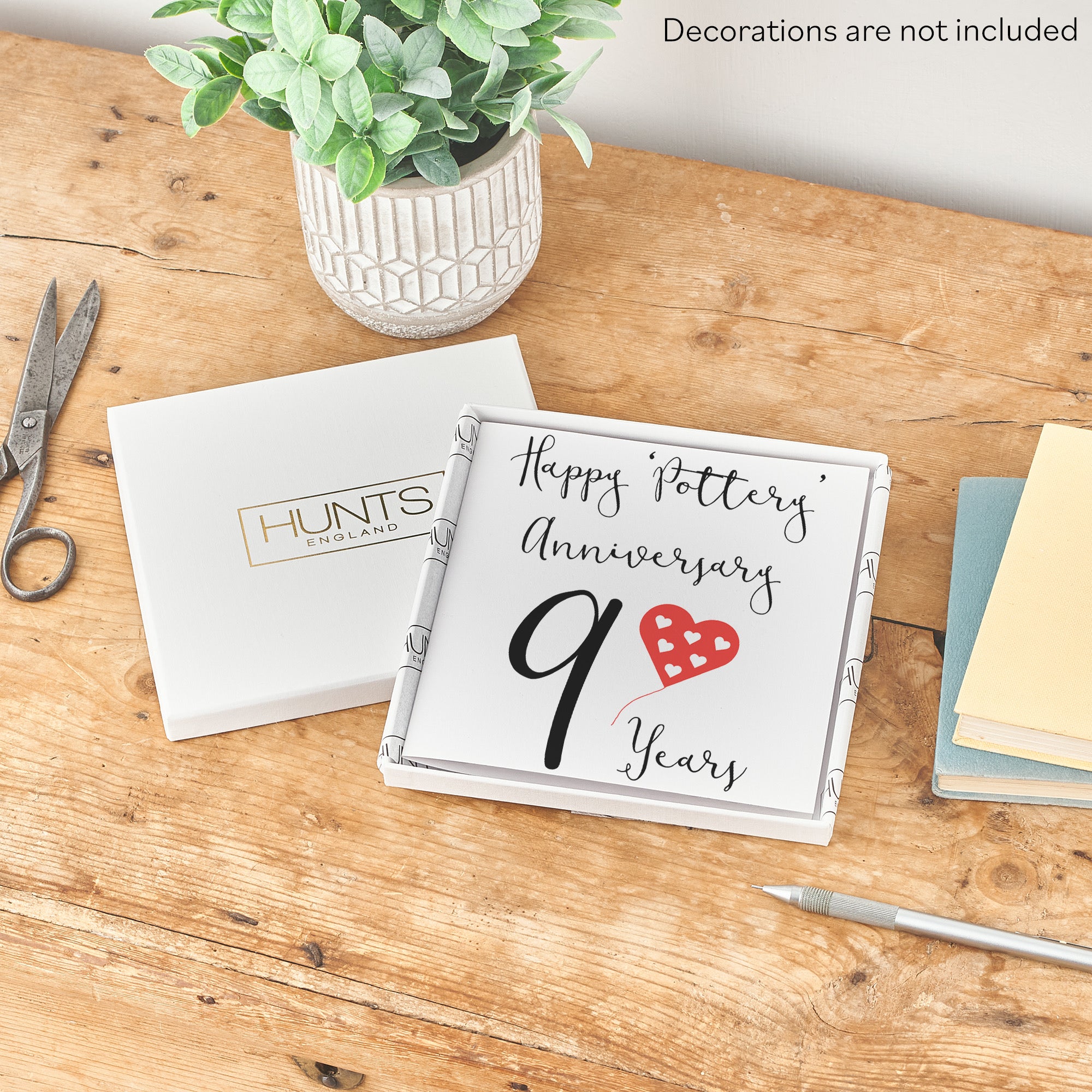 Boxed 9th Anniversary Card Red Heart - Default Title (B0D58HGGNV)