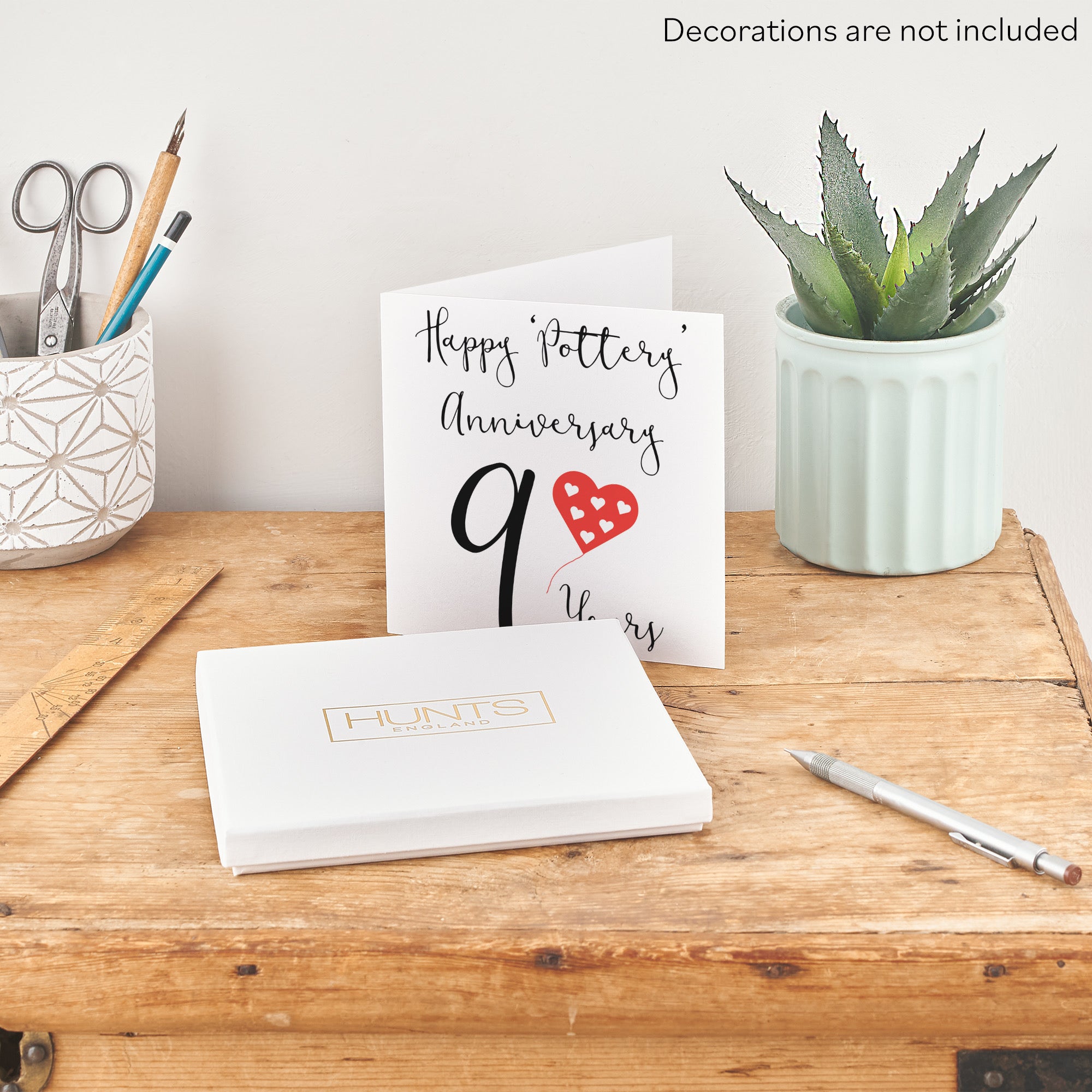 Boxed 9th Anniversary Card Red Heart - Default Title (B0D58HGGNV)