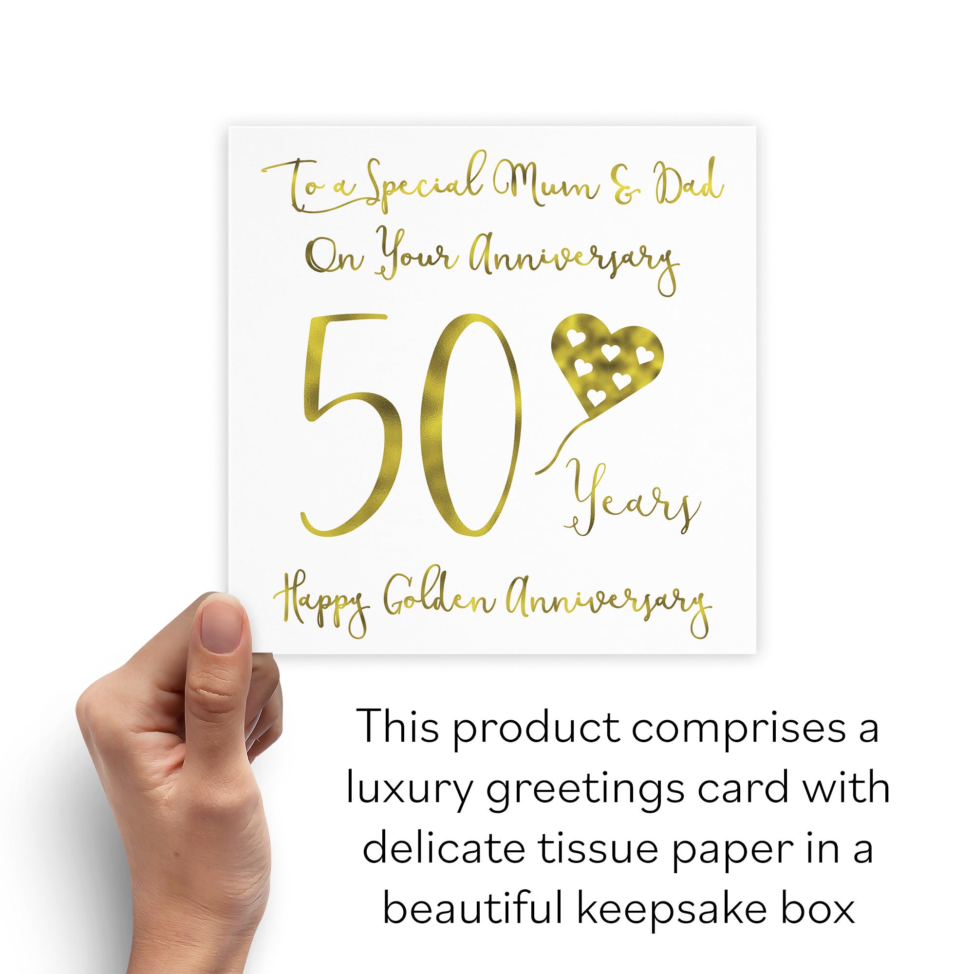 Boxed 50th Mum And Dad Anniversary Card Milano - Default Title (B0D58HJ9KM)