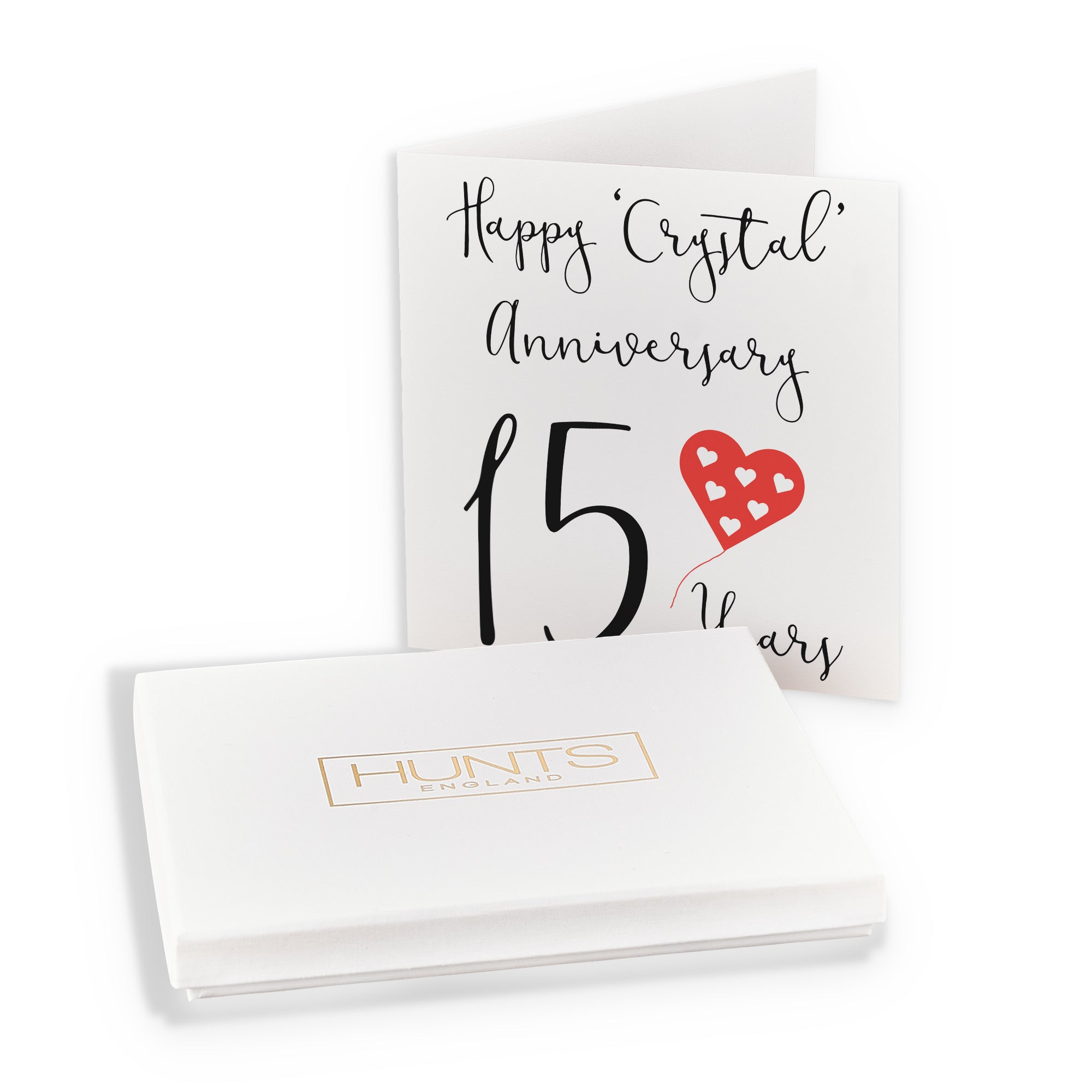 Boxed 15th Anniversary Card Red Heart - Default Title (B0D58HMFYP)