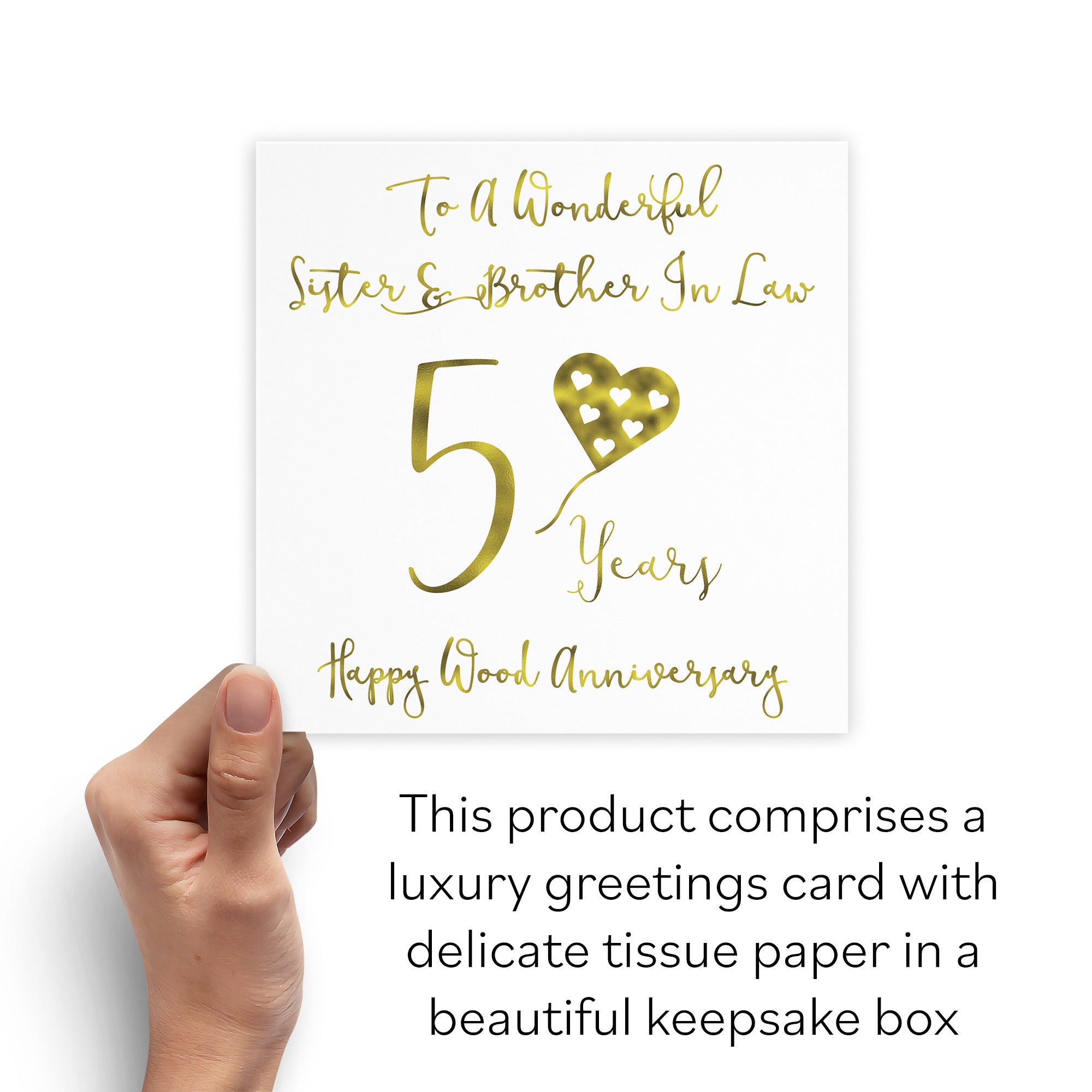 Boxed 5th Sister And Brother In Law Anniversary Card Milano - Default Title (B0D58J65BK)