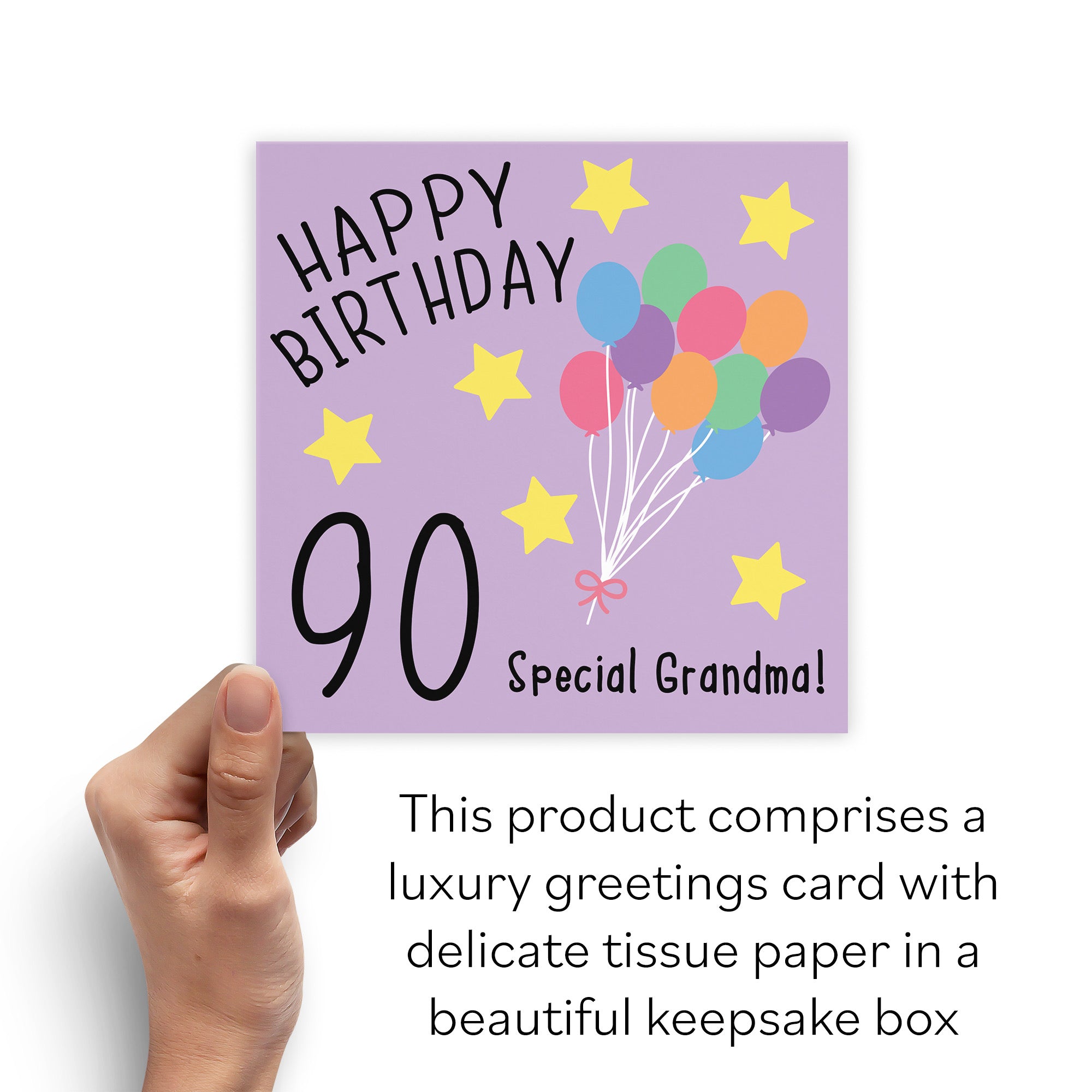 Boxed 90th Grandma Birthday Card Original - Default Title (B0D58J6SPT)