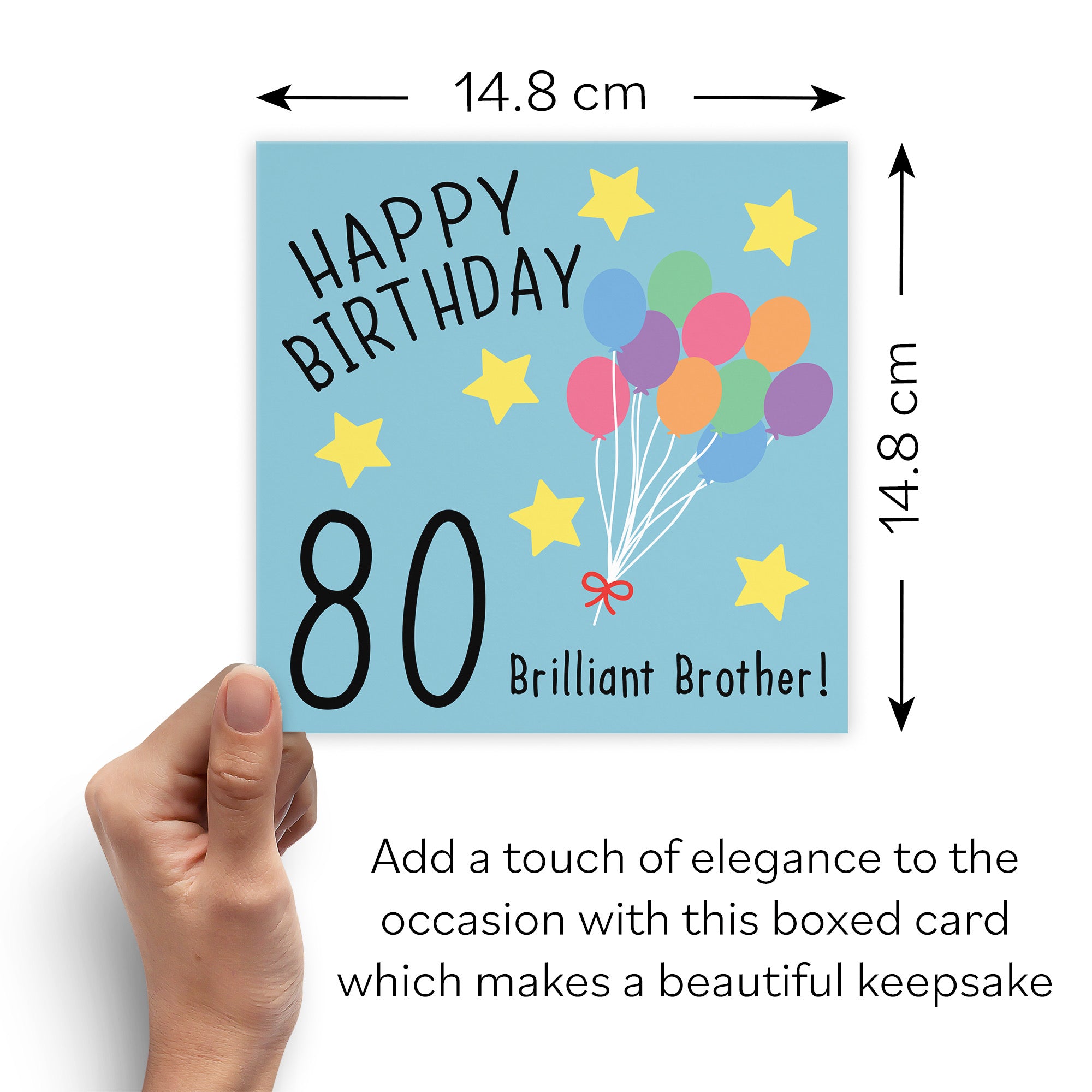 Boxed 80th Brother Birthday Card Original - Default Title (B0D58JBJV3)