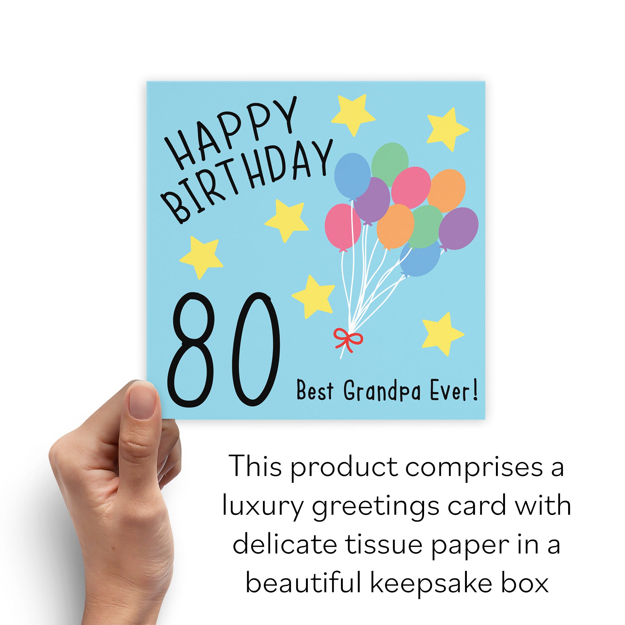 Boxed 80th Grandpa Birthday Card Original - Default Title (B0D58JHKY5)