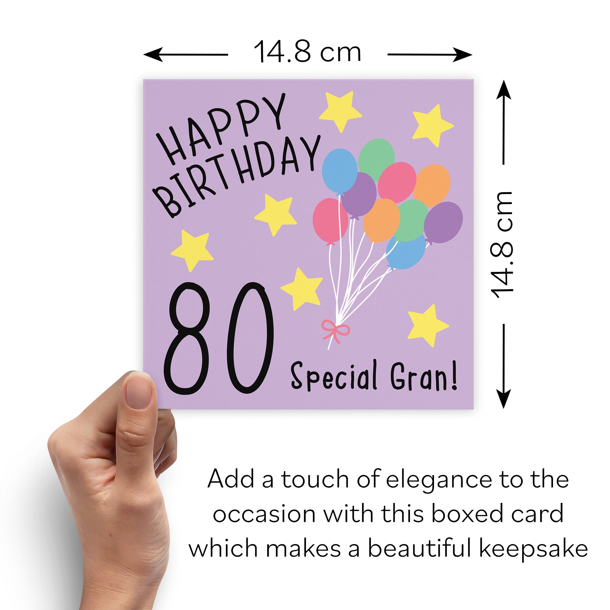 Boxed 80th Gran Birthday Card Original - Default Title (B0D58JPHQ4)