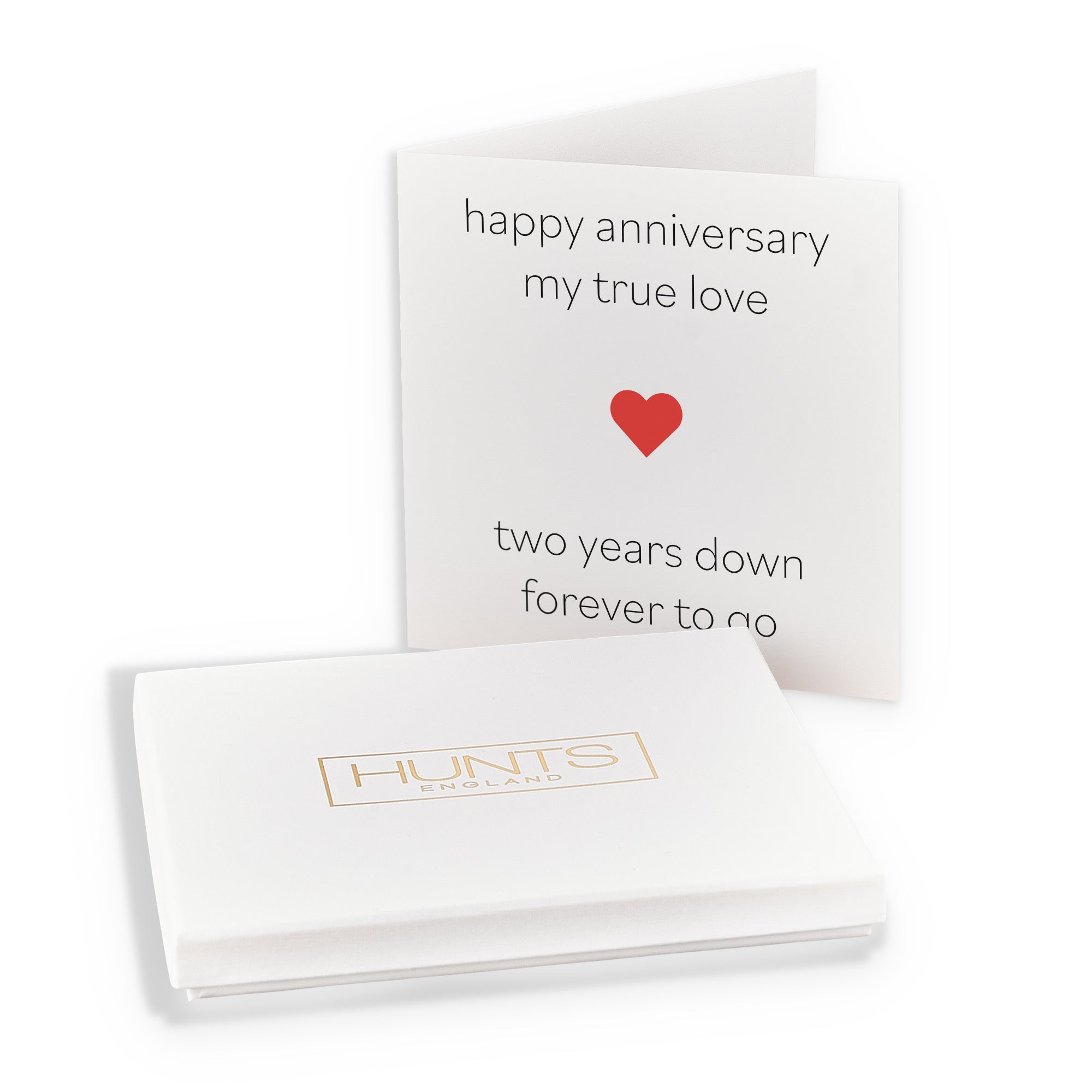 Boxed 2nd Anniversary Card True Love Red Heart - Default Title (B0D58JPNXY)