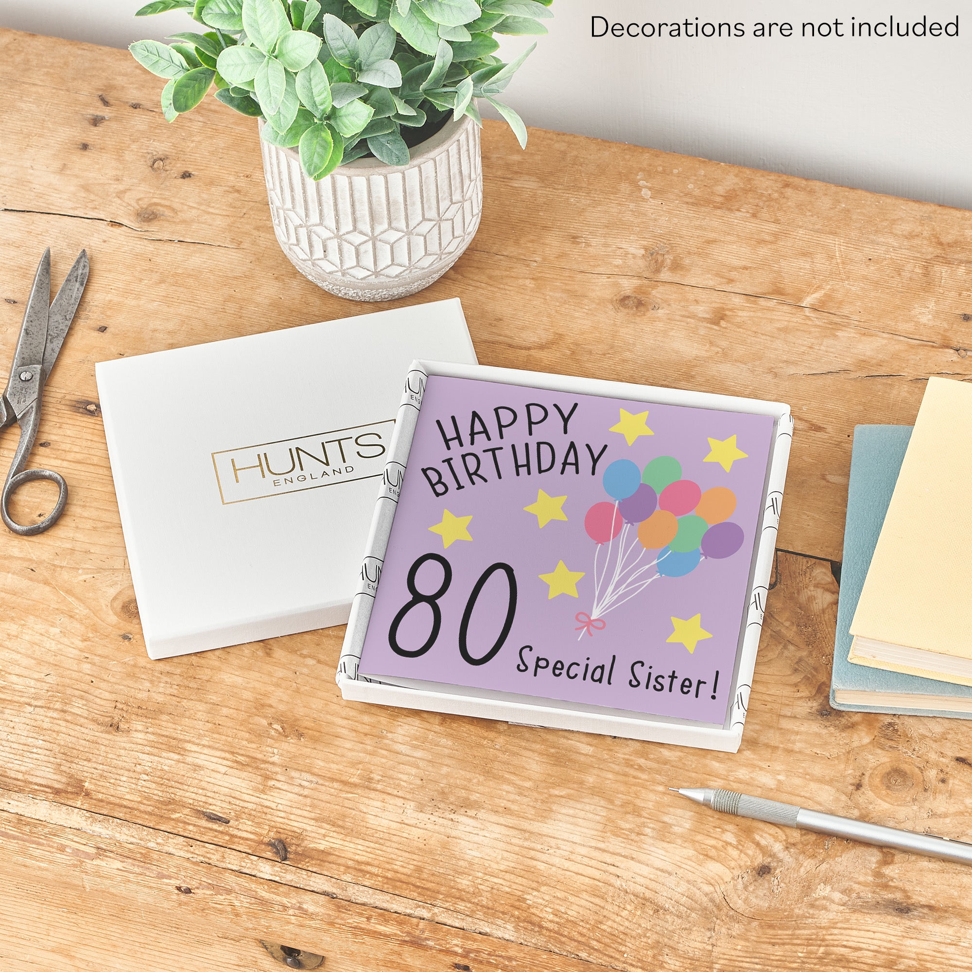 Boxed 80th Sister Birthday Card Original - Default Title (B0D58JSMSQ)