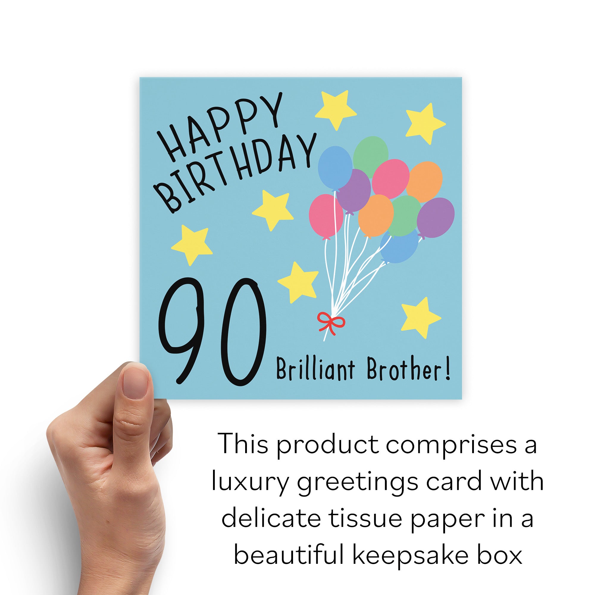 Boxed 90th Brother Birthday Card Original - Default Title (B0D58JTJZS)