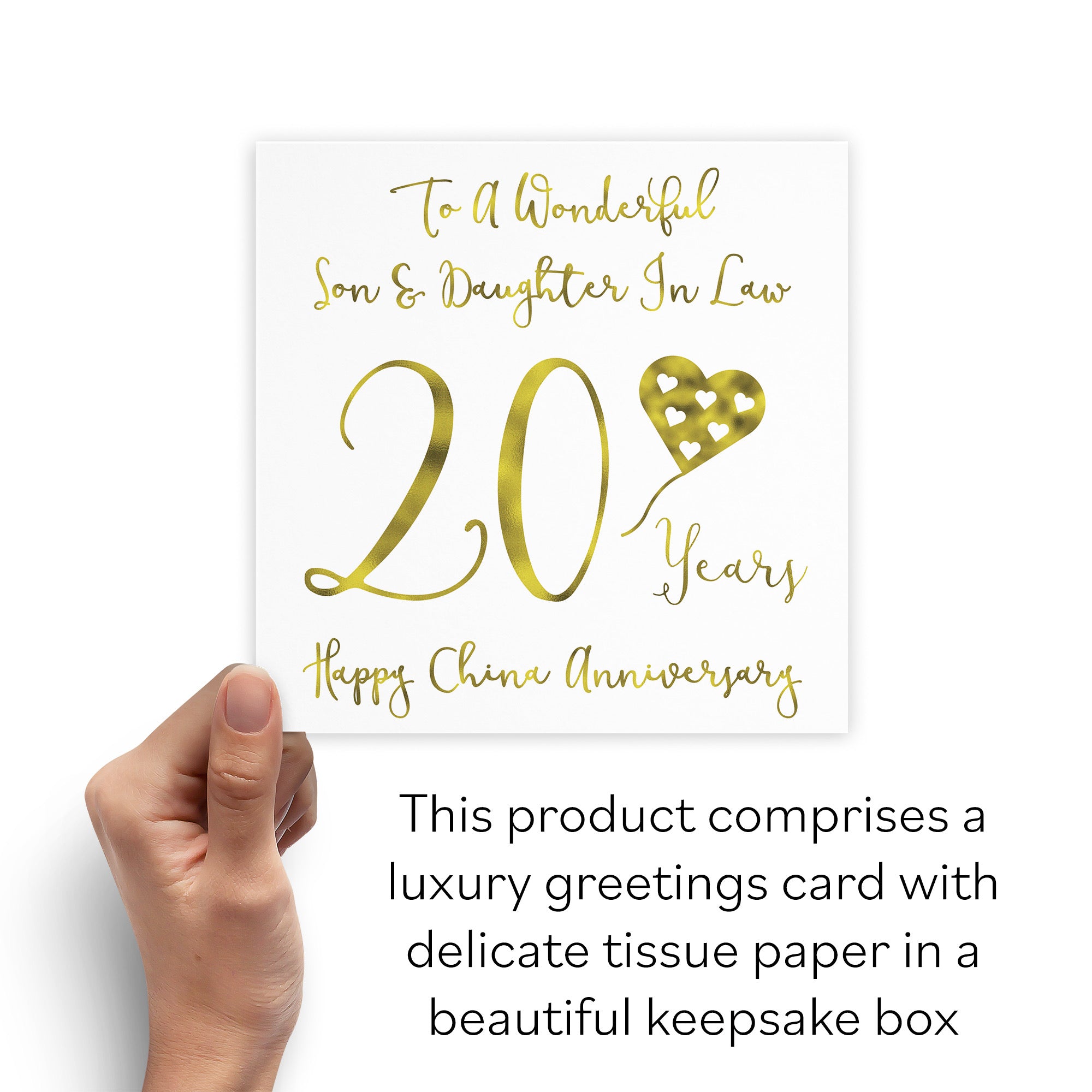 Boxed 20th Son And Daughter In Law Anniversary Card Milano - Default Title (B0D58K41SM)