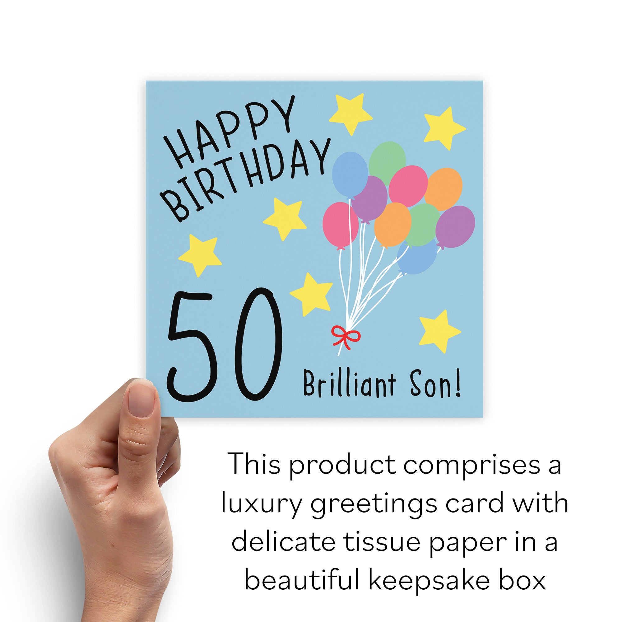 Boxed 50th Son Birthday Card Original - Default Title (B0D58K8ZX3)