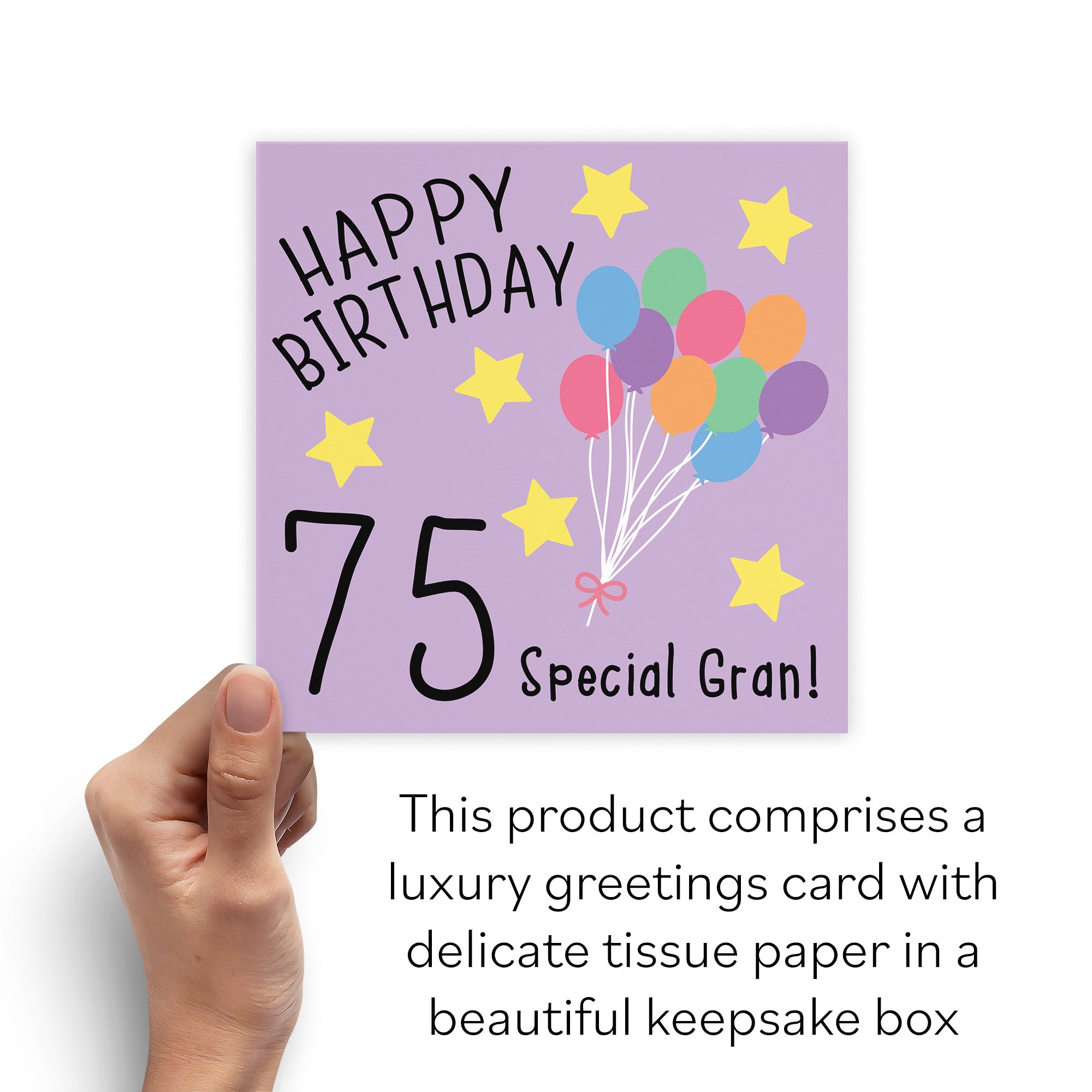 Boxed 75th Gran Birthday Card Original - Default Title (B0D58KNJZC)