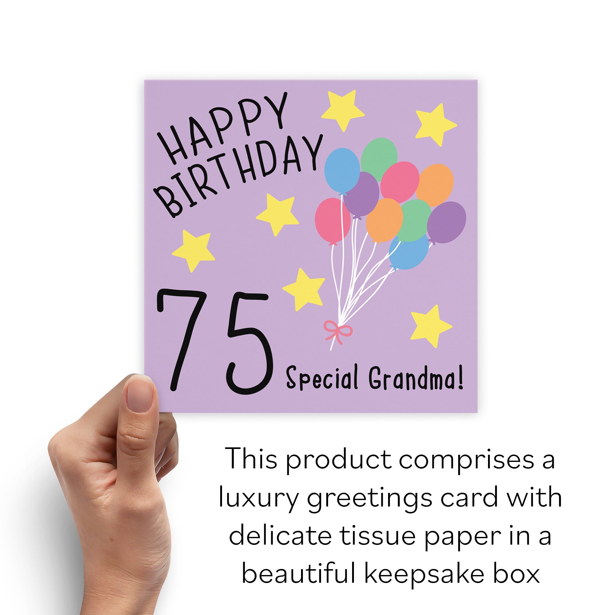 Boxed 75th Grandma Birthday Card Original - Default Title (B0D58KS41F)