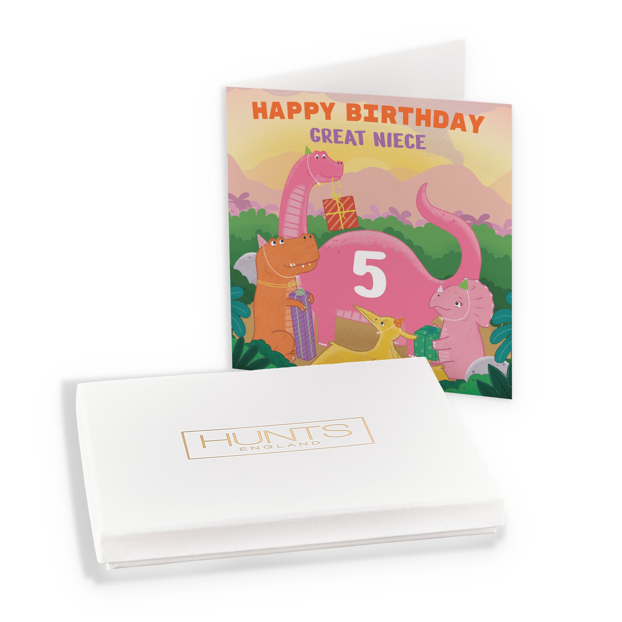 Boxed 5th Great Niece Dinosaur Party Birthday Card Imagination - Default Title (B0D58KXD8Y)