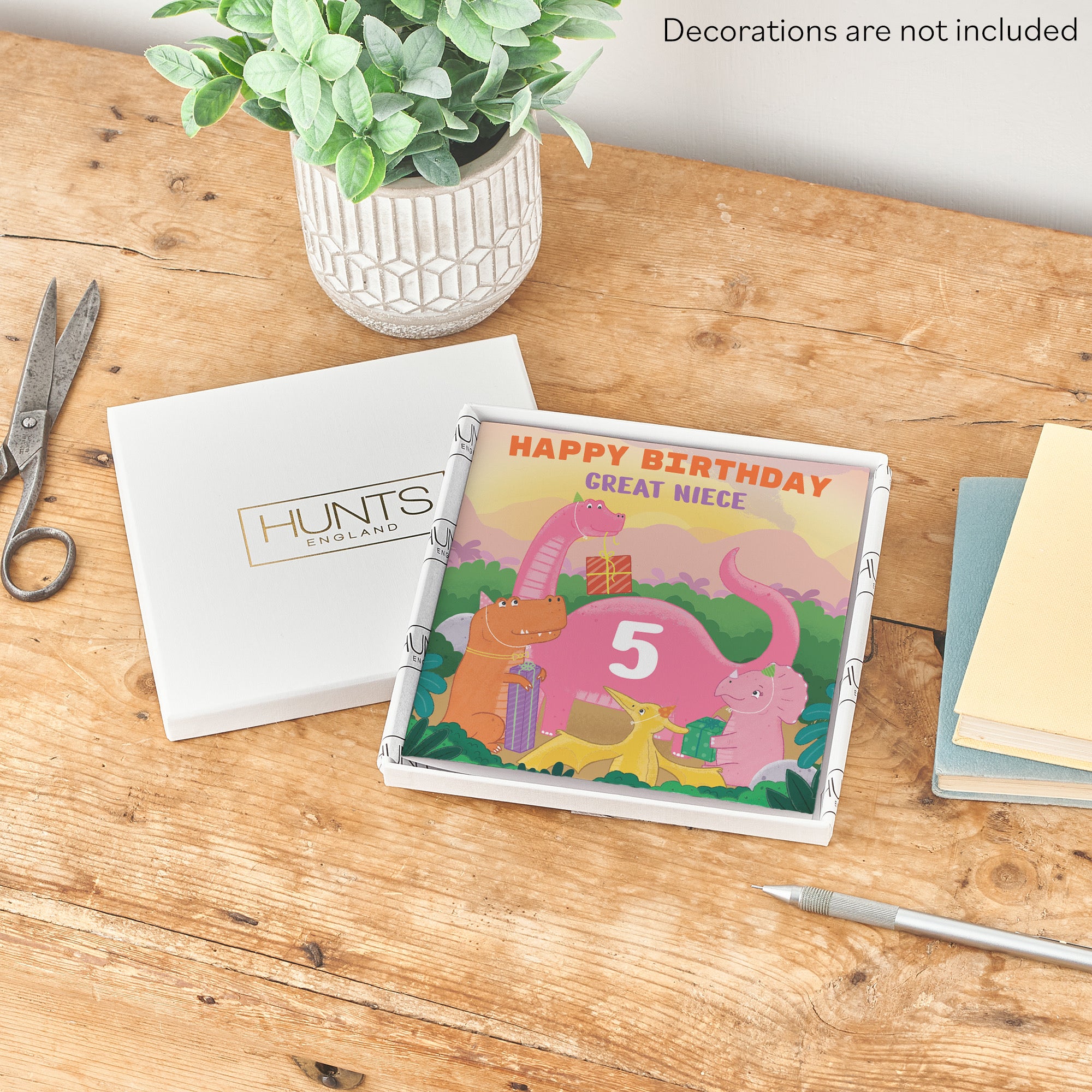 Boxed 5th Great Niece Dinosaur Party Birthday Card Imagination - Default Title (B0D58KXD8Y)