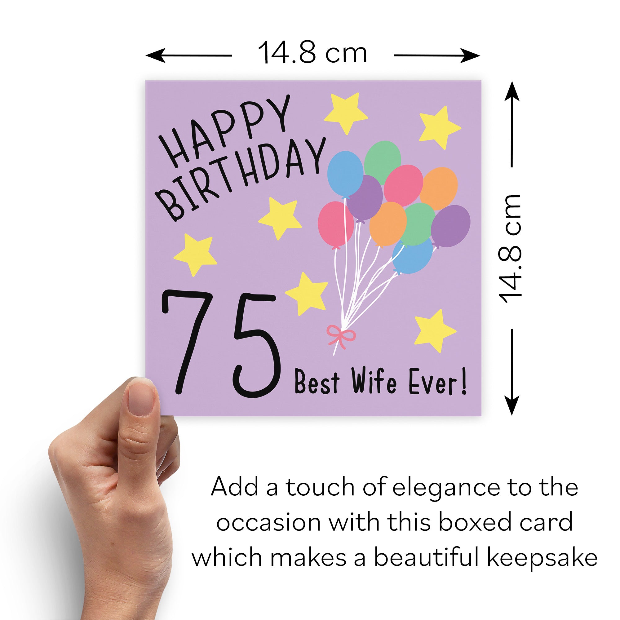 Boxed 75th Wife Birthday Card Original - Default Title (B0D58KYMBT)