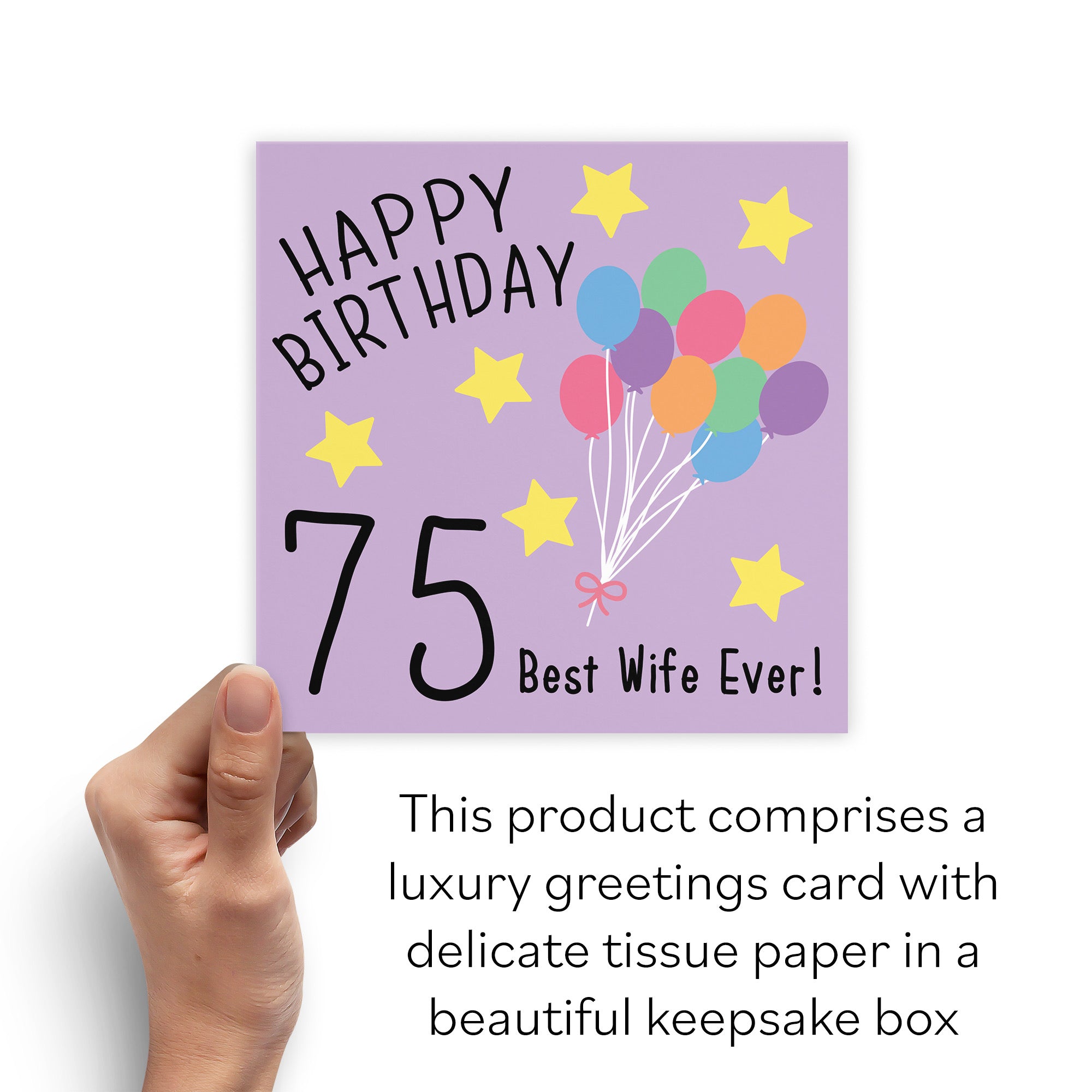 Boxed 75th Wife Birthday Card Original - Default Title (B0D58KYMBT)