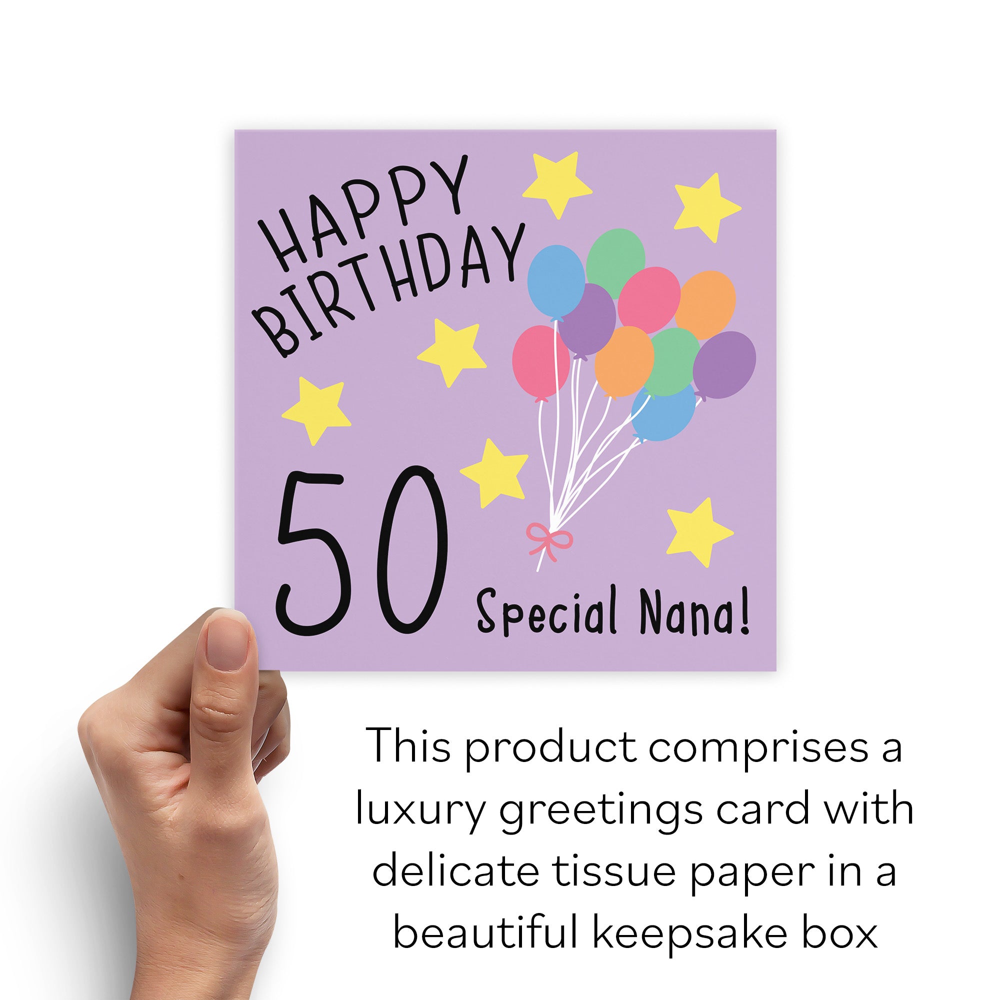 Boxed 50th Nana Birthday Card Original - Default Title (B0D58KYR32)