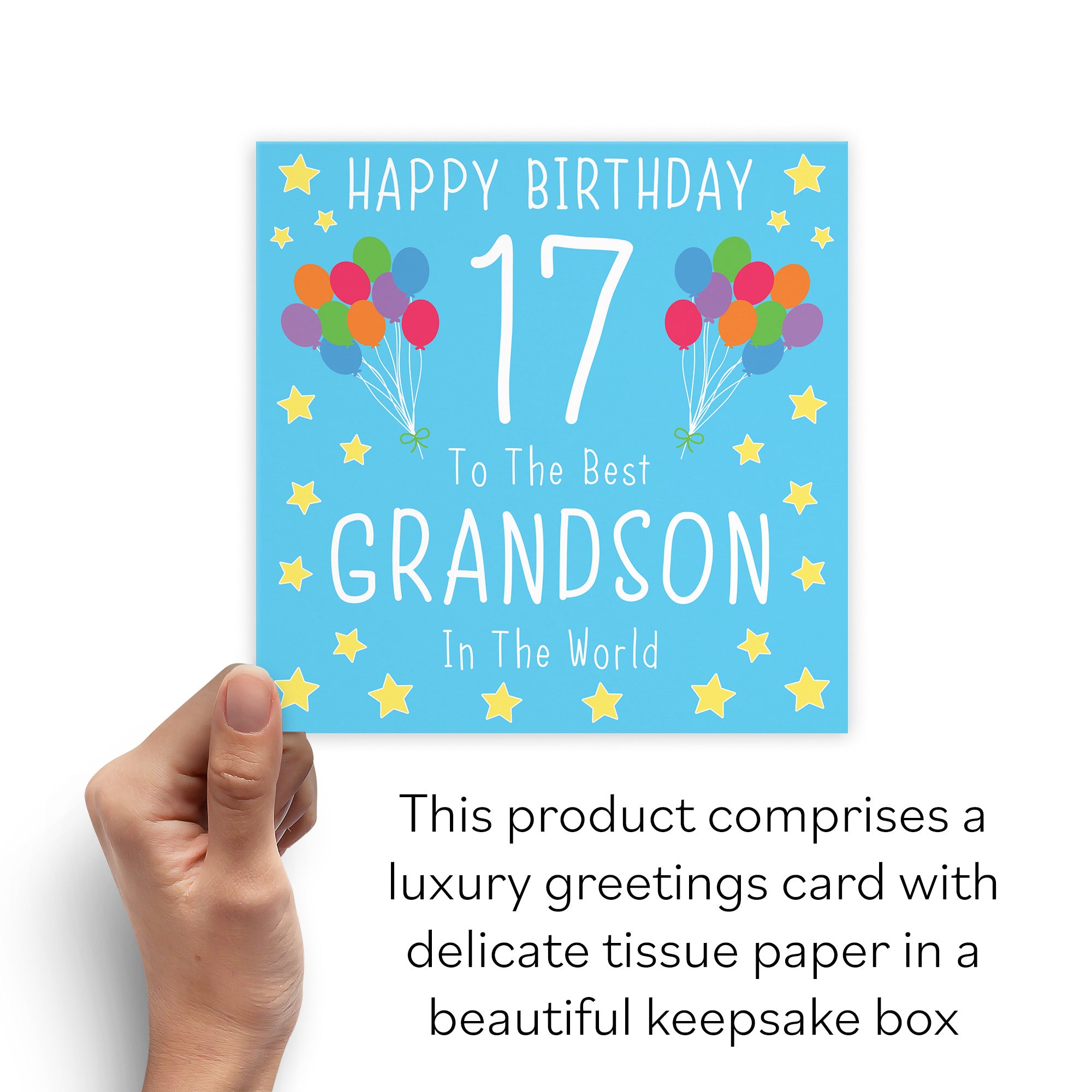 Boxed 17th Grandson Birthday Card Iconic - Default Title (B0D58L6WB3)