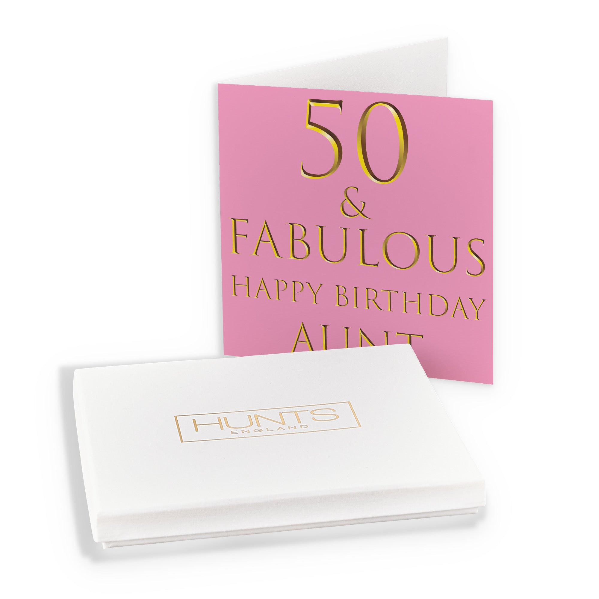 Boxed 50th Aunt Birthday Card Fabulous - Default Title (B0D58L7N3V)